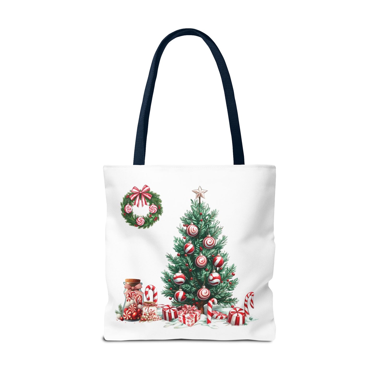 Peppermint Christmas, Tote Bag (AOP)