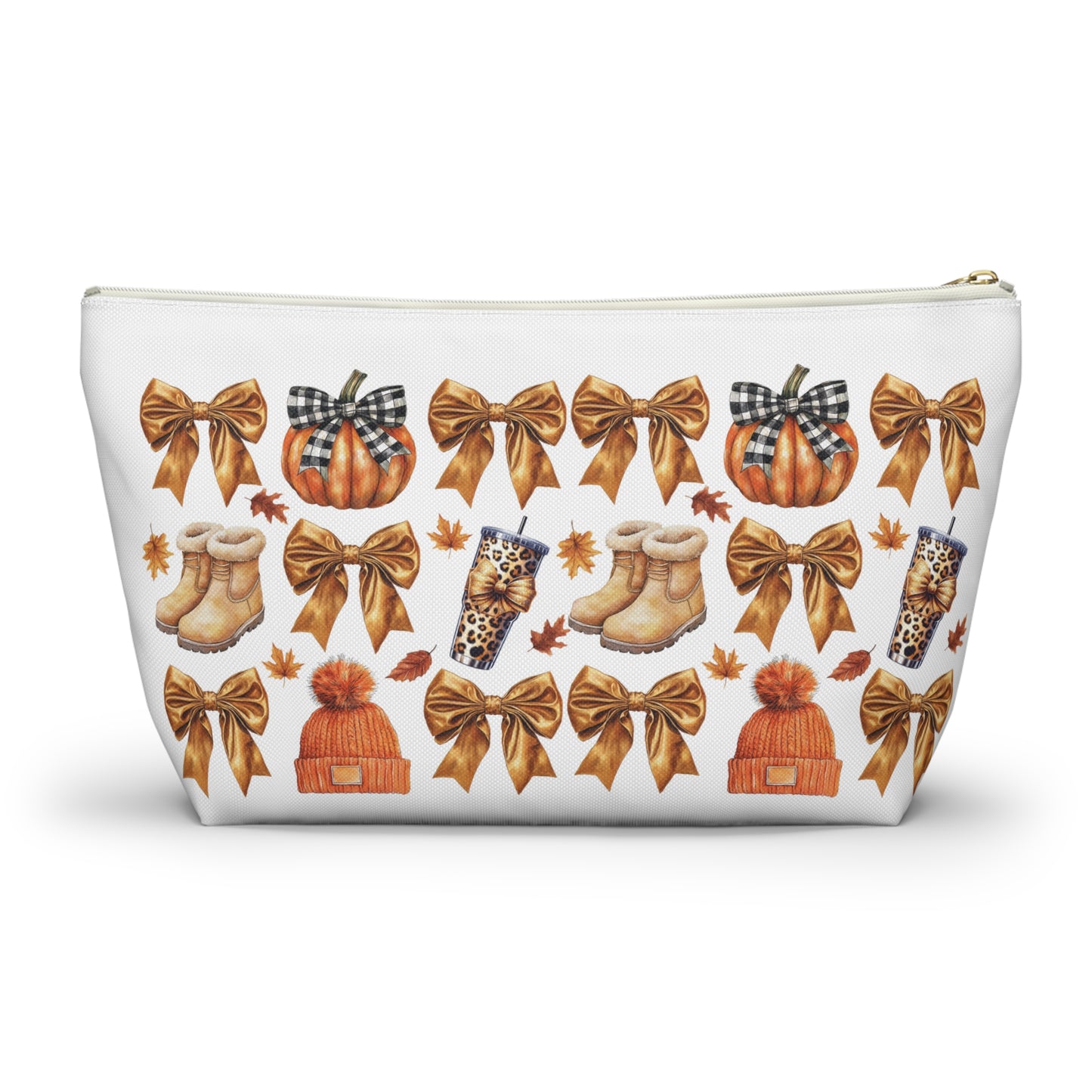 Fall and bows,  Accessory Pouch w T-bottoms