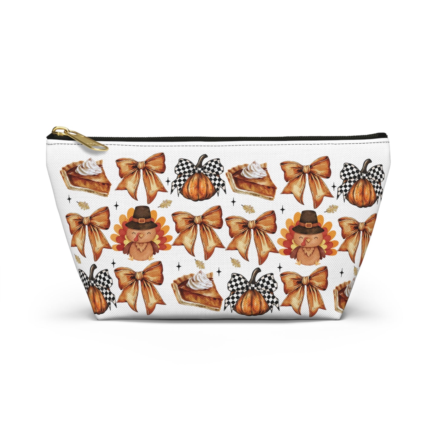 Thanksgiving and bows,  Accessory Pouch w T-bottoms