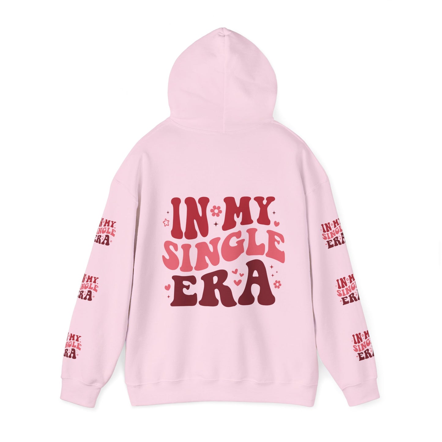 In my single era, Unisex Heavy Blend™ Hooded Sweatshirt (side arm design)