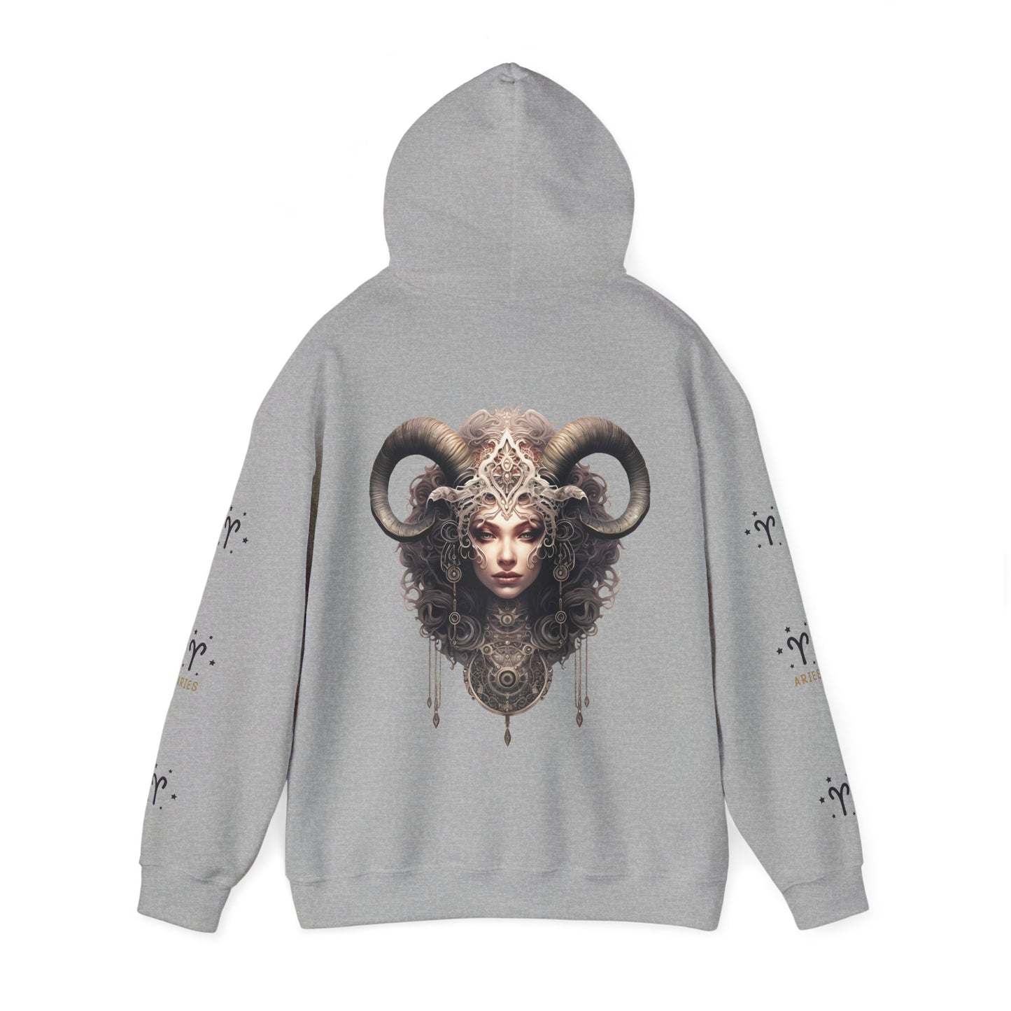 Aries,  Unisex Heavy Blend™ Hooded Sweatshirt (no side arm design)