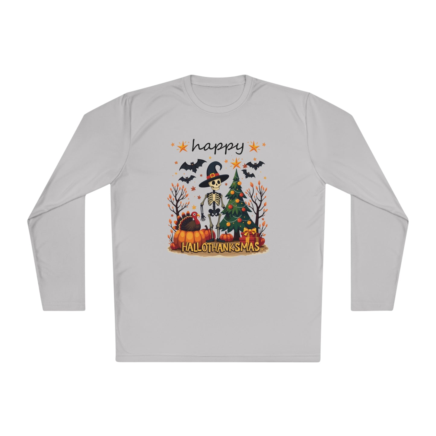 Happy hellothanksmas,  Unisex Lightweight Long Sleeve Tee