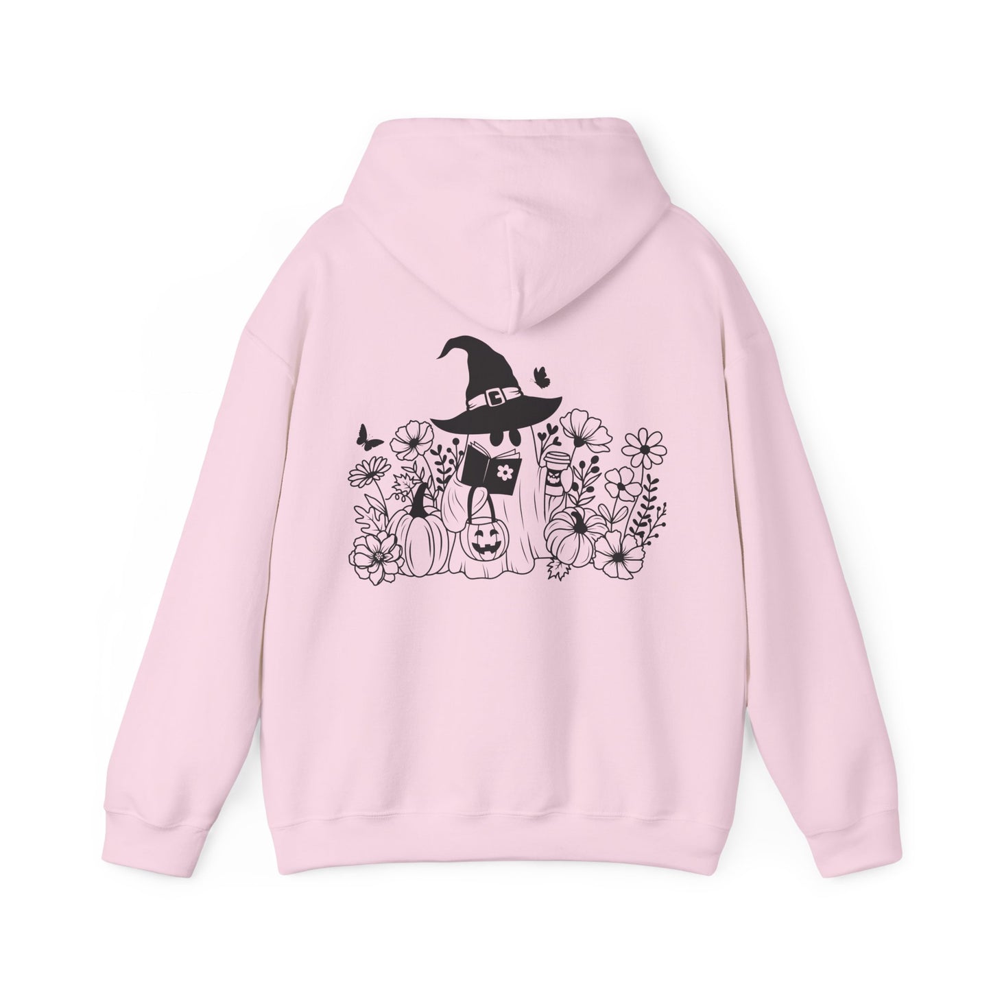 Cozy boo reading,  Unisex Heavy Blend™ Hooded Sweatshirt (no side arm design)