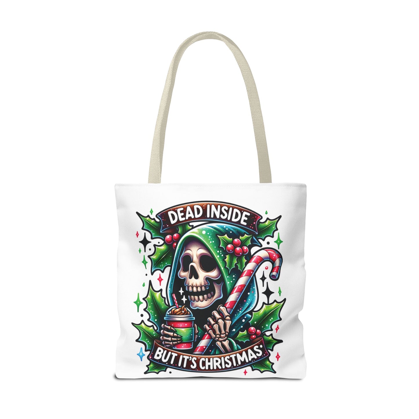 Dead inside but it’s Christmas, Tote Bag (AOP)