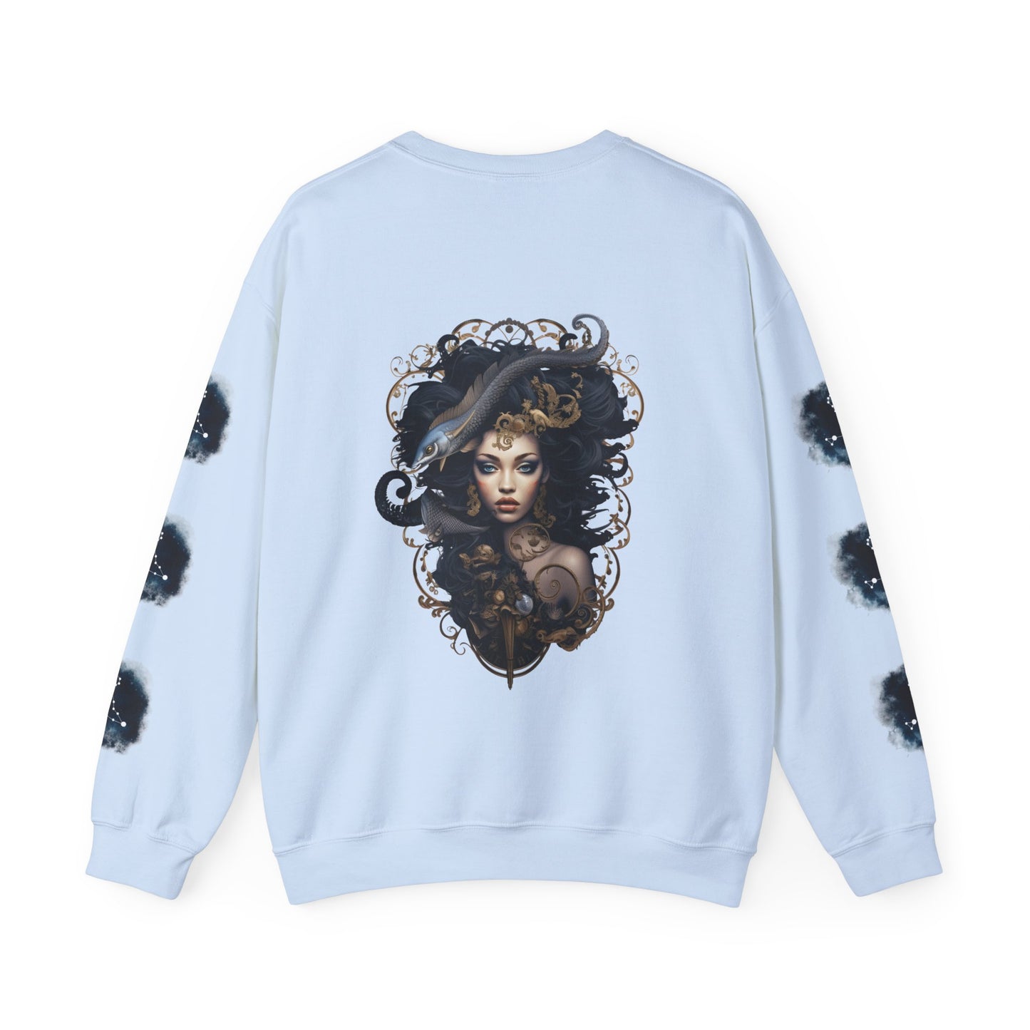 Pisces , ™ Crewneck Sweatshirt ( side arm design)