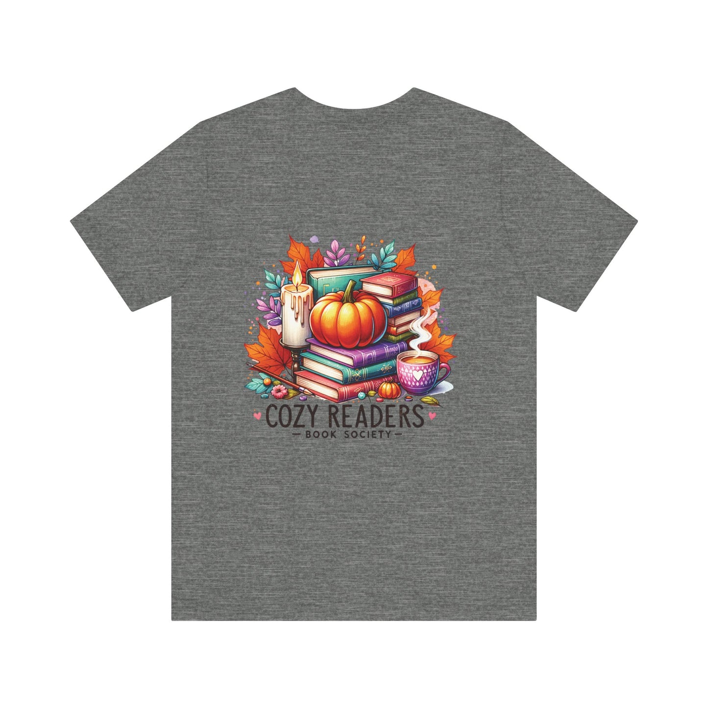 Cozy readers book society, Unisex Jersey Short Sleeve Tee (no arm design)