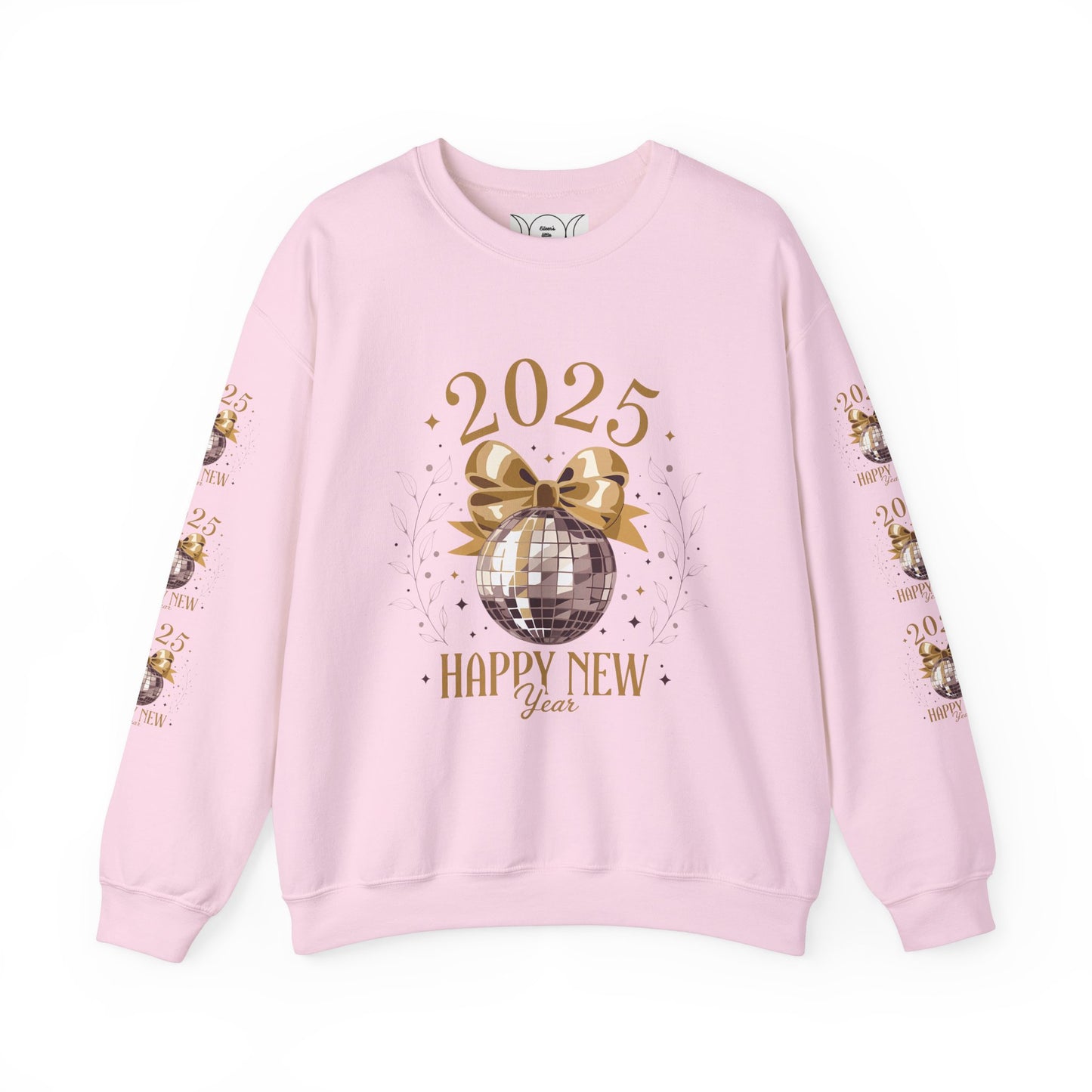 Happy year, Unisex Heavy Blend™ Crewneck Sweatshirt ( sleeve design)