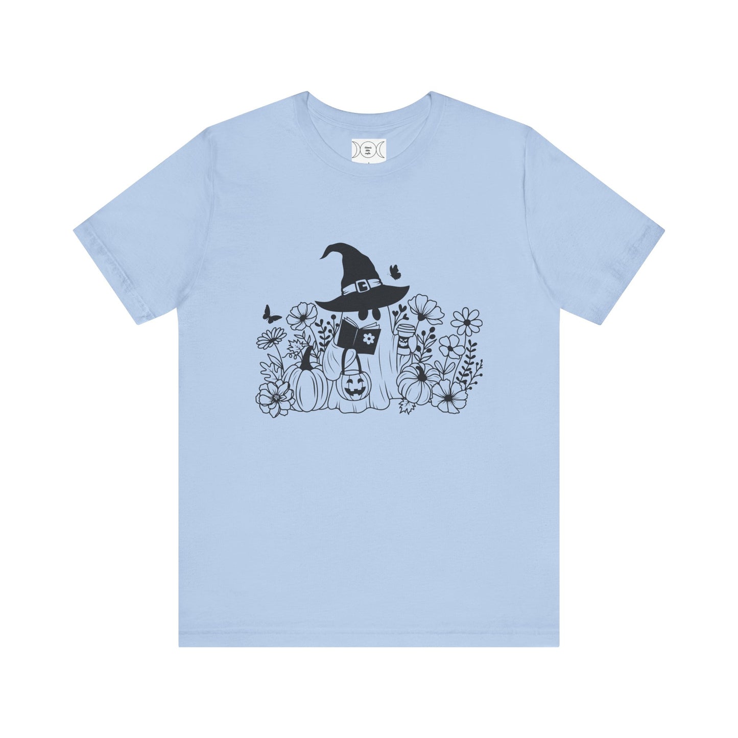 Cozy boo reading, Unisex Jersey Short Sleeve Tee ( No sleeve design)