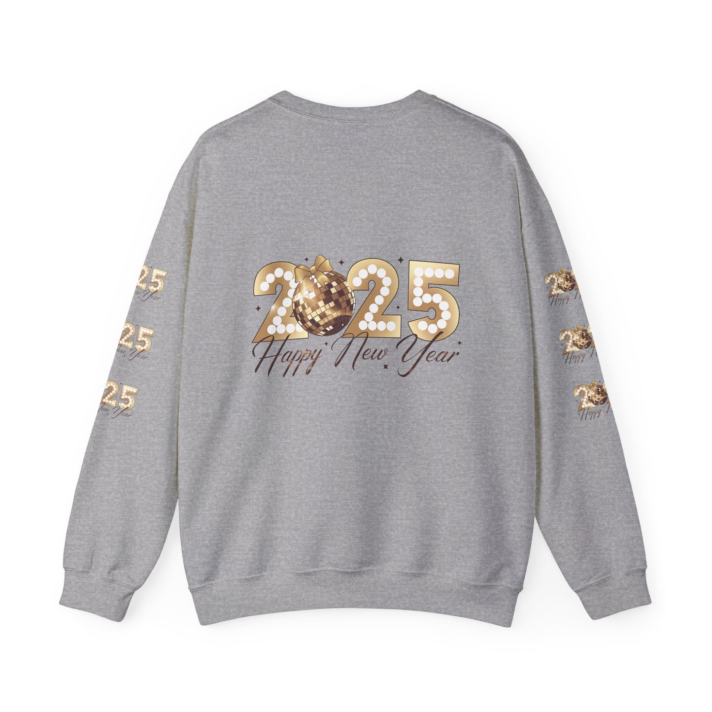 Happy year, Unisex Heavy Blend™ Crewneck Sweatshirt (sleeve design)