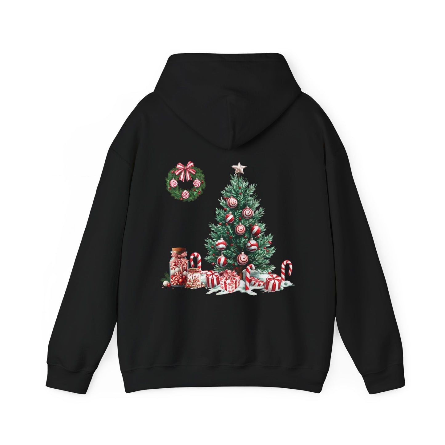 Peppermint Christmas ,  Unisex Heavy Blend™ Hooded Sweatshirt (no side arm design)