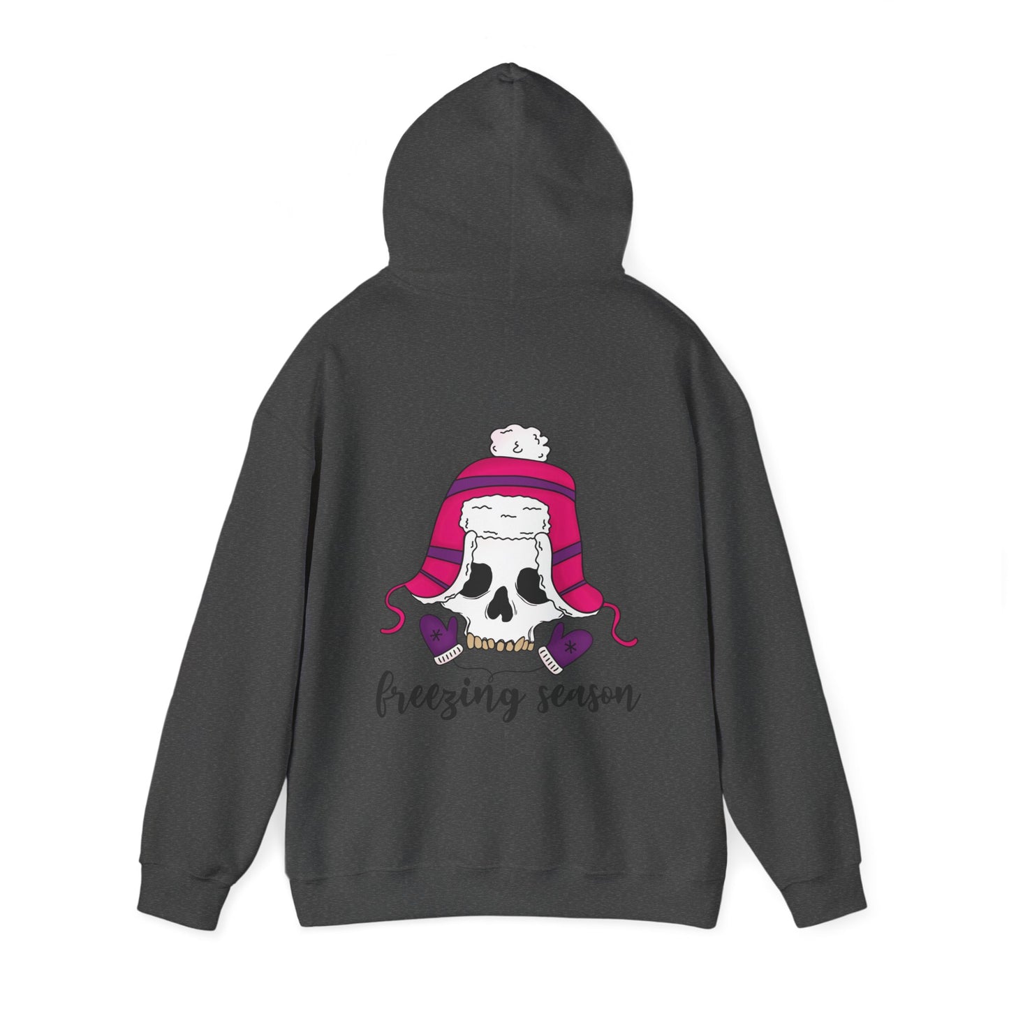 Freezing season, Unisex Heavy Blend™ Hooded Sweatshirt (no side arm design)