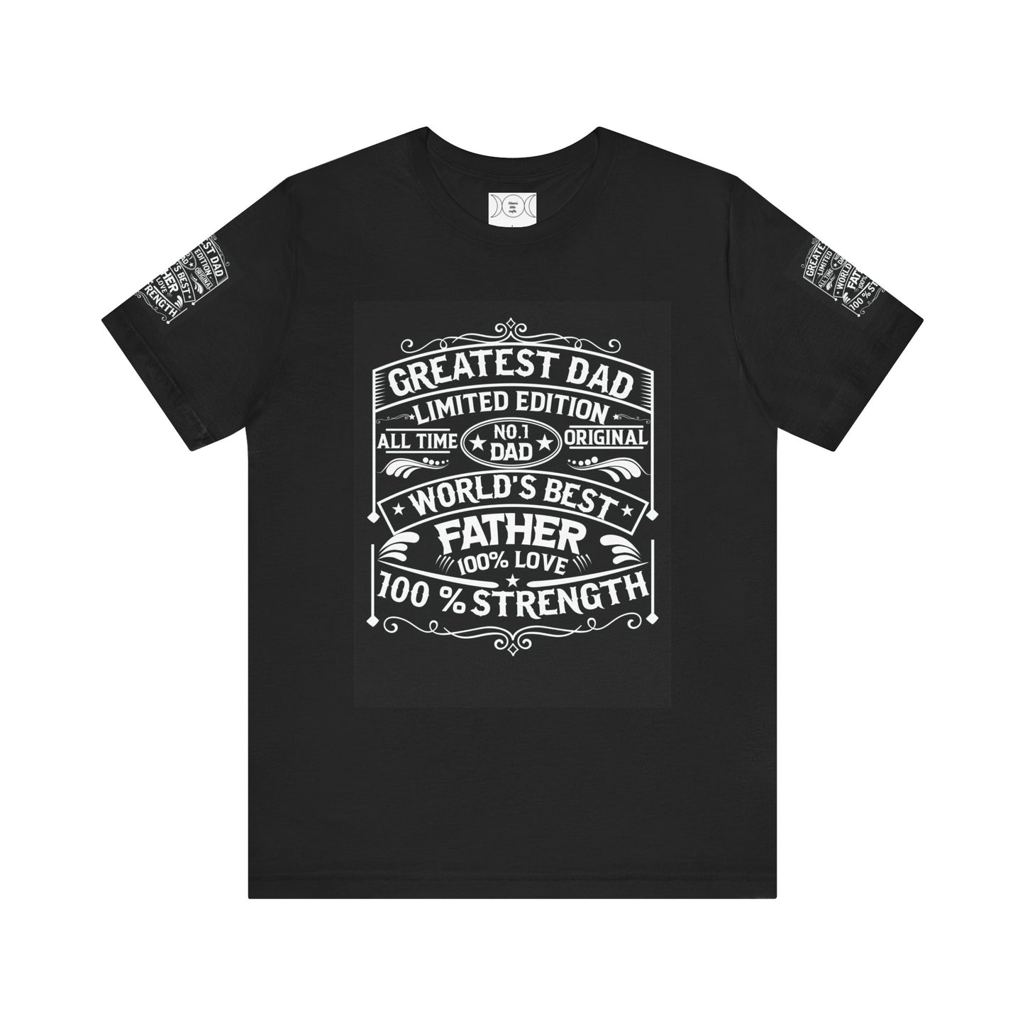 Greatest dad,  Unisex Jersey Short Sleeve Tee (Sleeve design)