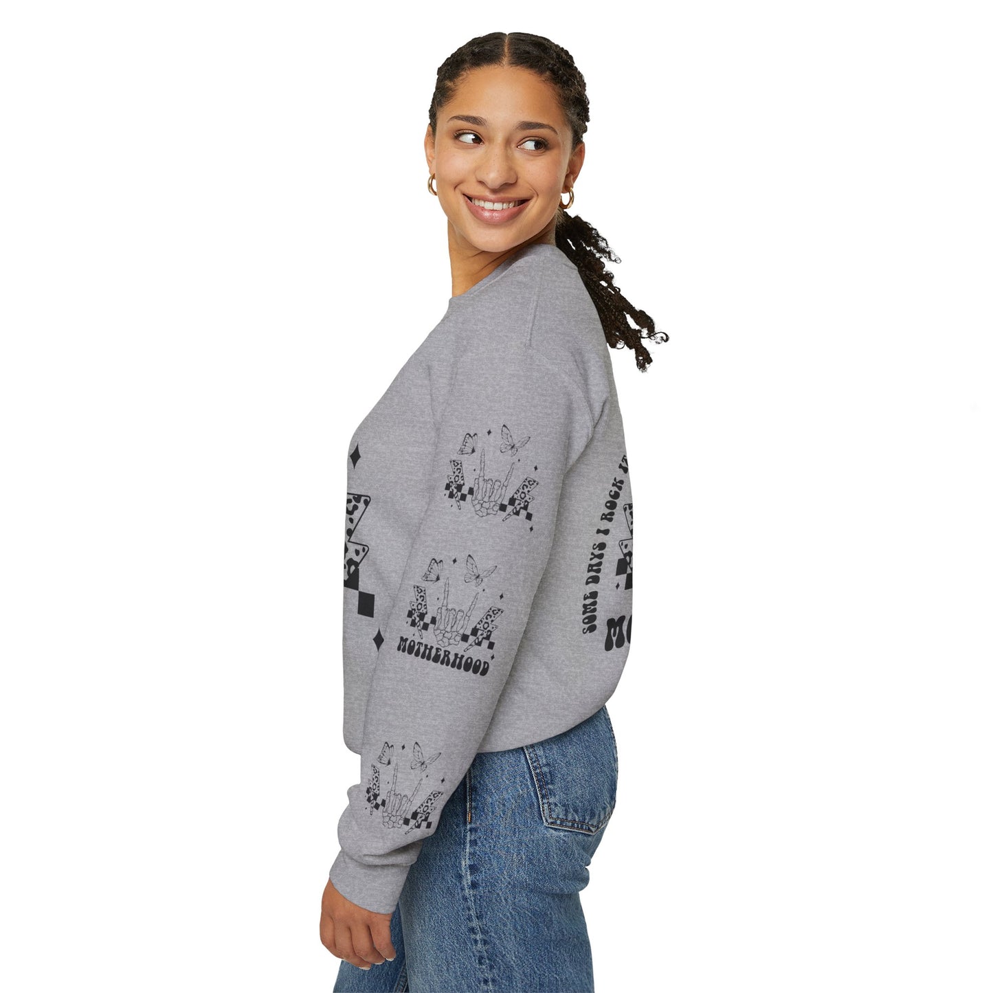 Motherhood , ™ Crewneck Sweatshirt ( side arm design)