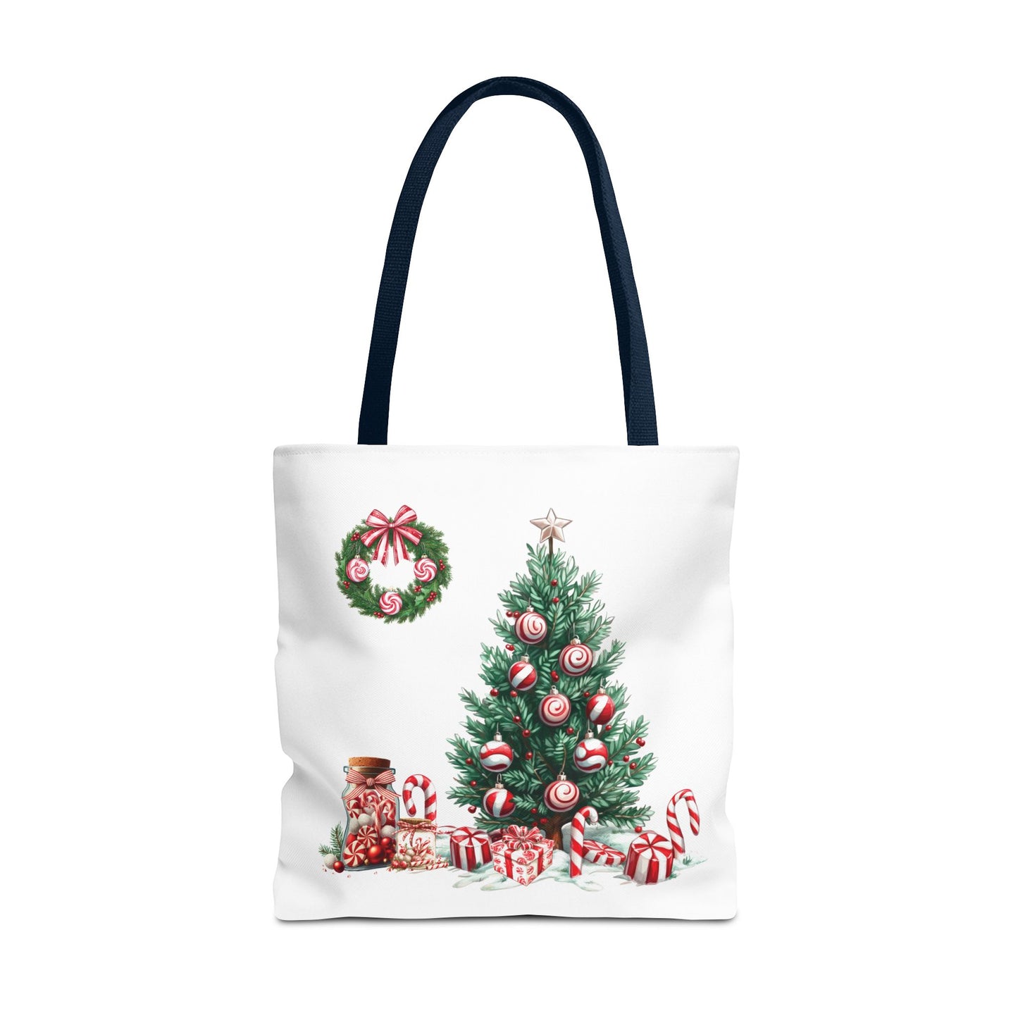 Peppermint Christmas, Tote Bag (AOP)