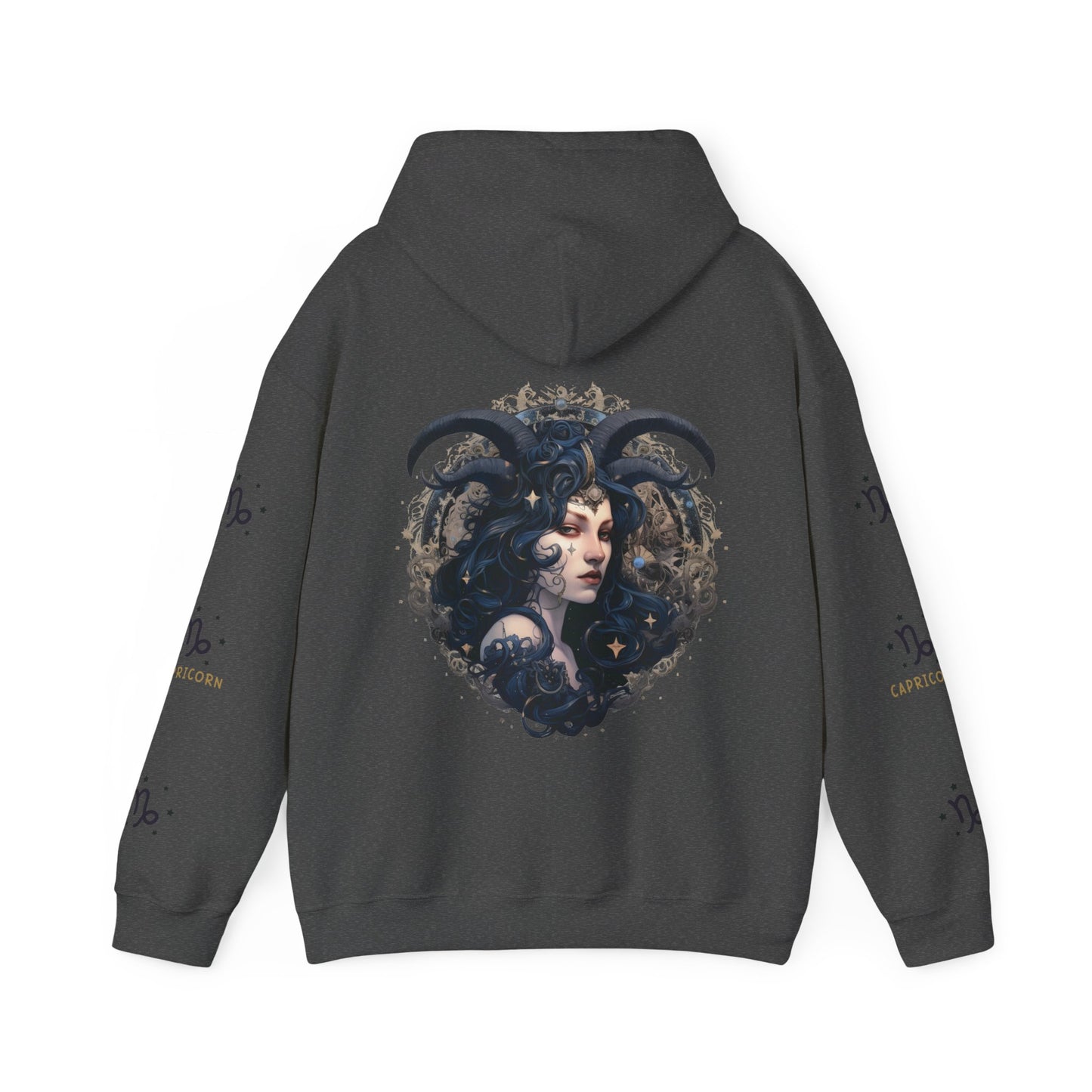 Capricorn,  Unisex Heavy Blend™ Hooded Sweatshirt (no side arm design)