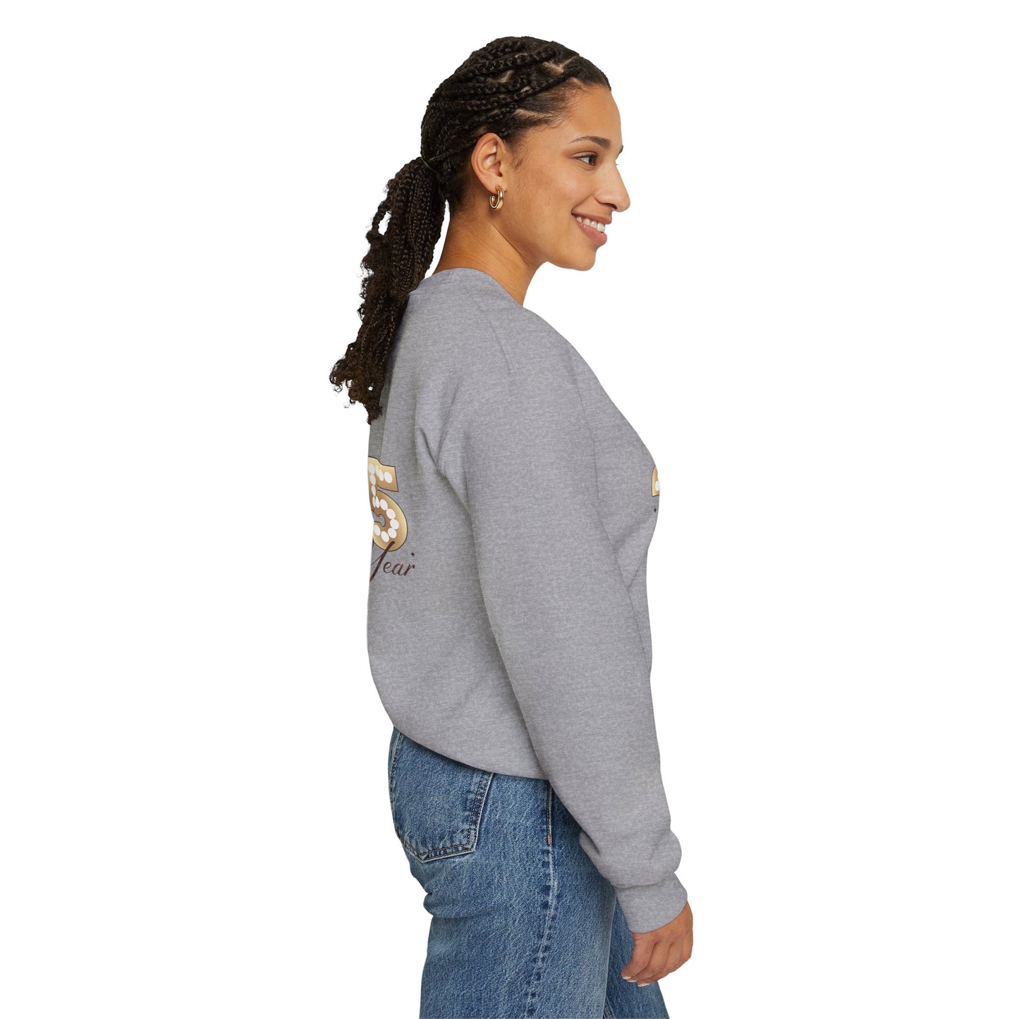 Happy year, Unisex Heavy Blend™ Crewneck Sweatshirt ( no sleeve design)