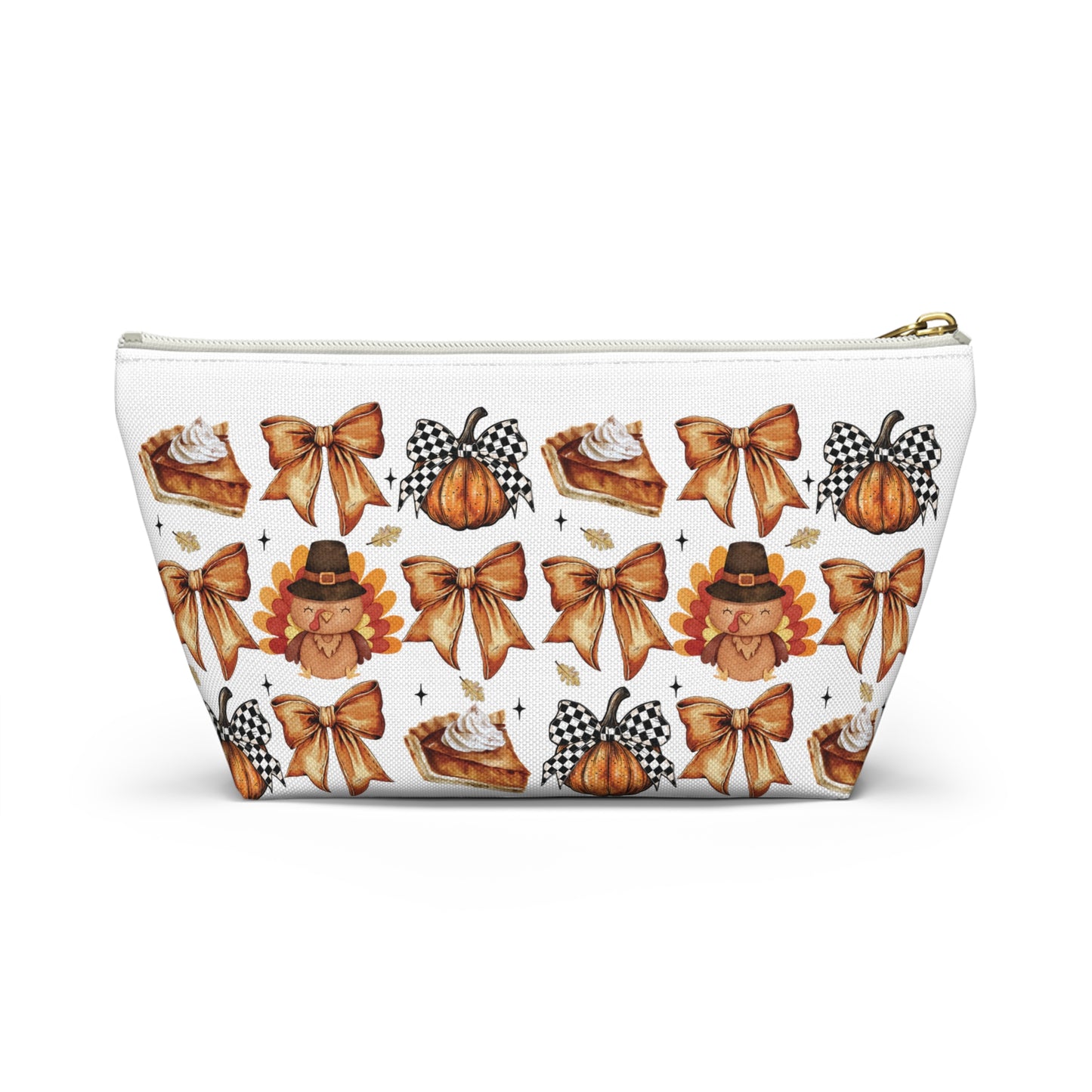 Thanksgiving and bows,  Accessory Pouch w T-bottoms