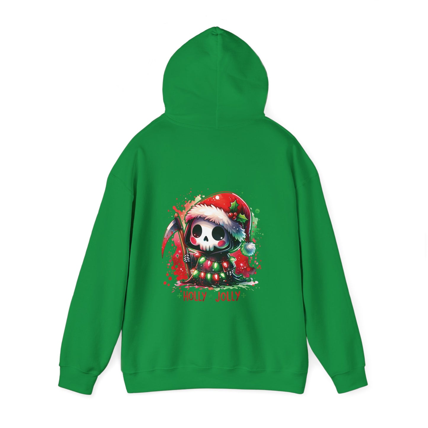 Holly jolly, Unisex Heavy Blend™ Hooded Sweatshirt (no side arm design)