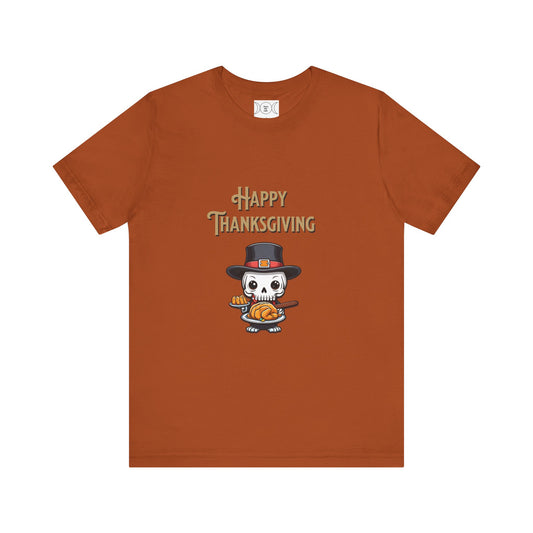 Happy thanksgiving, Unisex Jersey Short Sleeve Tee ( no sleeve design)