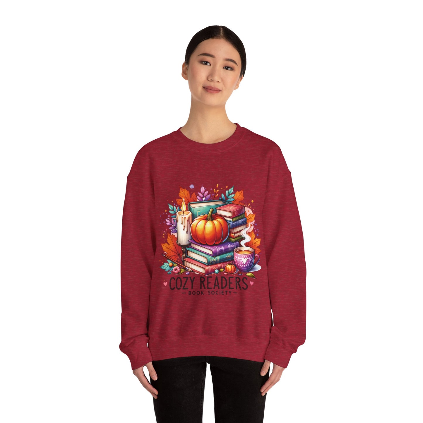 Cozy reader book society, ™ Crewneck Sweatshirt ( no sleeve design )