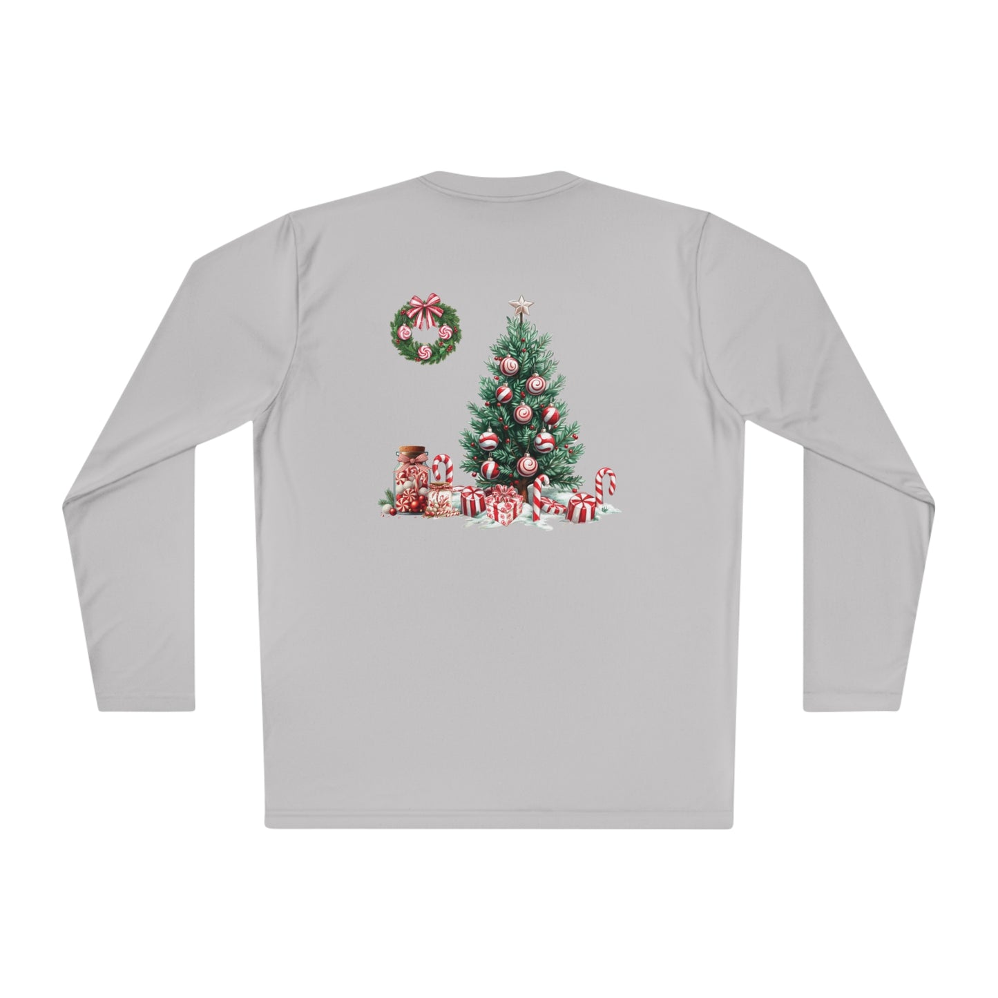 Peppermint Christmas,  Unisex Lightweight Long Sleeve Tee