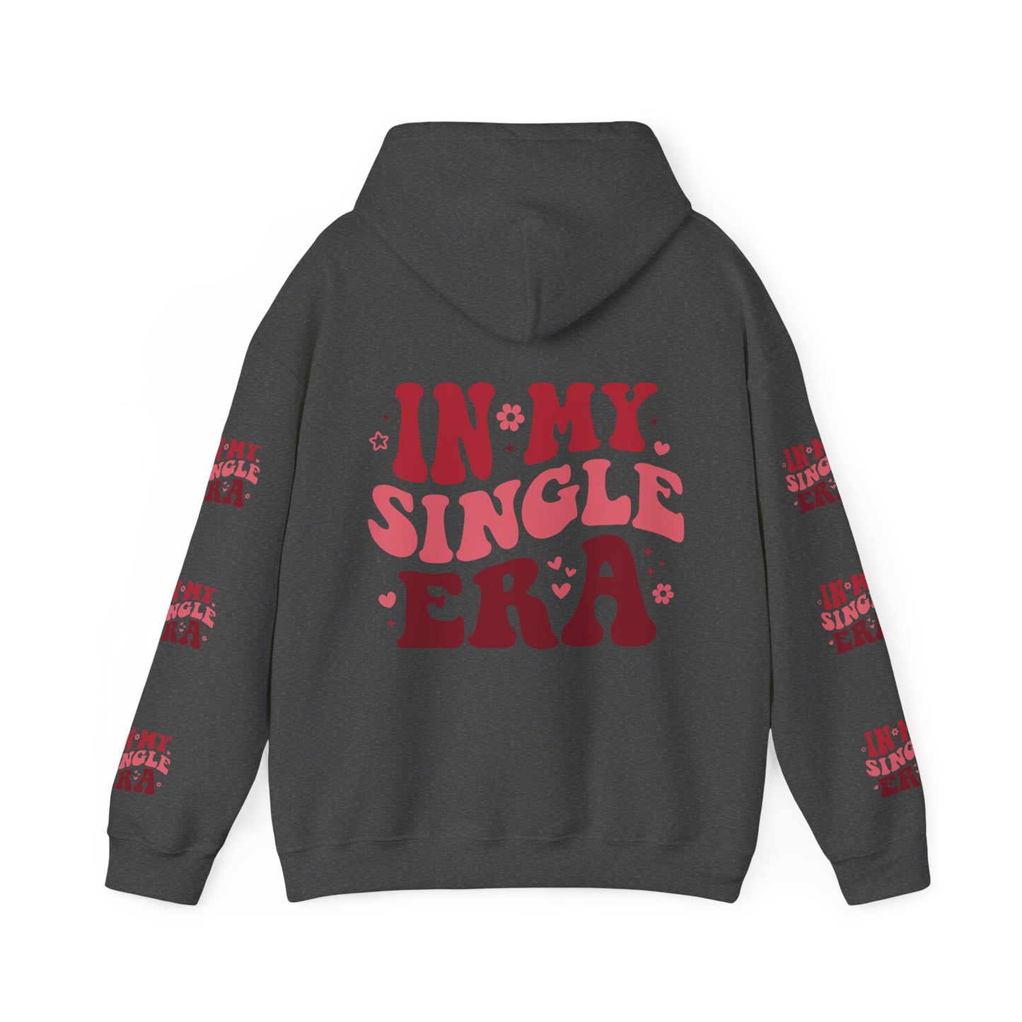 In my single era, Unisex Heavy Blend™ Hooded Sweatshirt (side arm design)