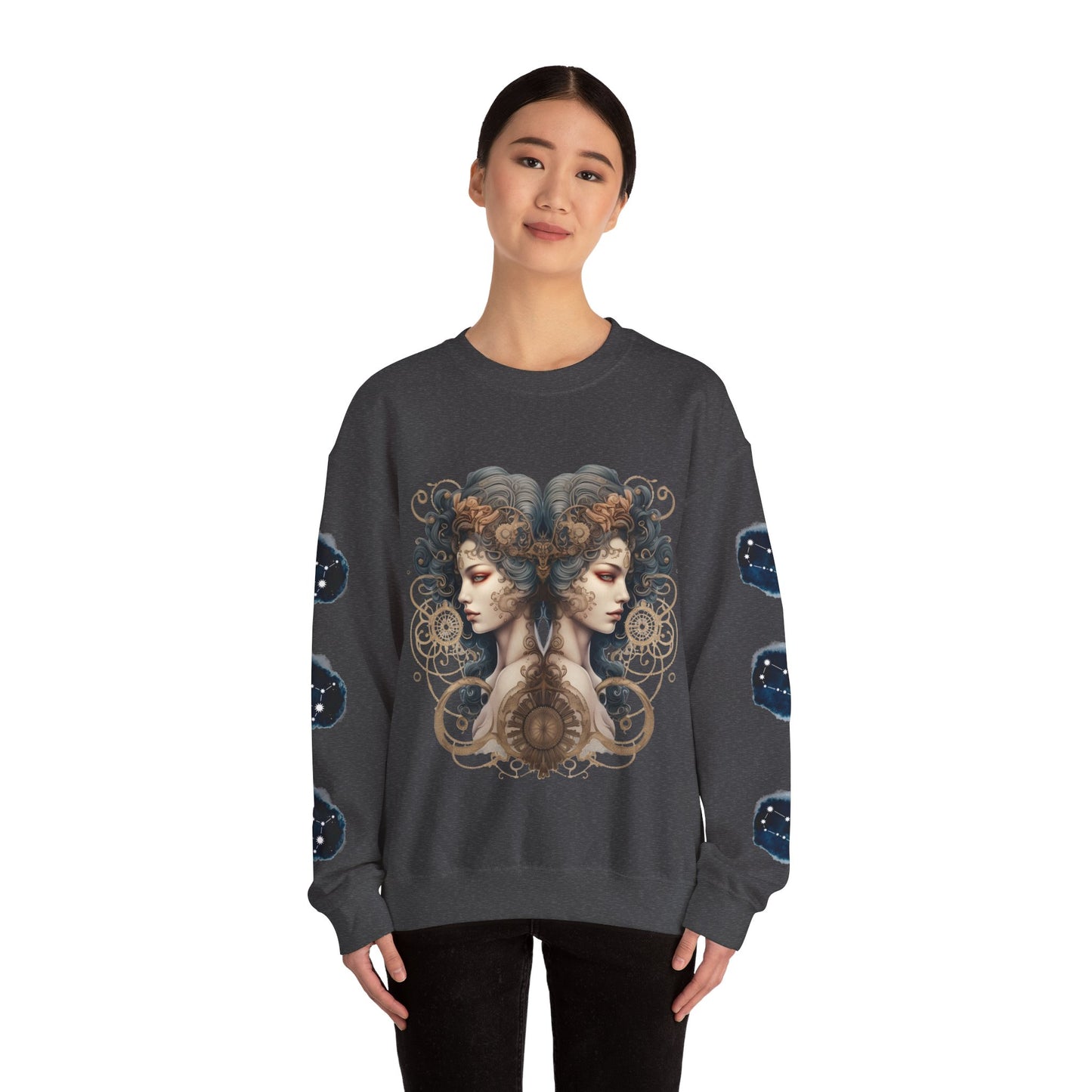 Gemini , ™ Crewneck Sweatshirt ( side arm design)