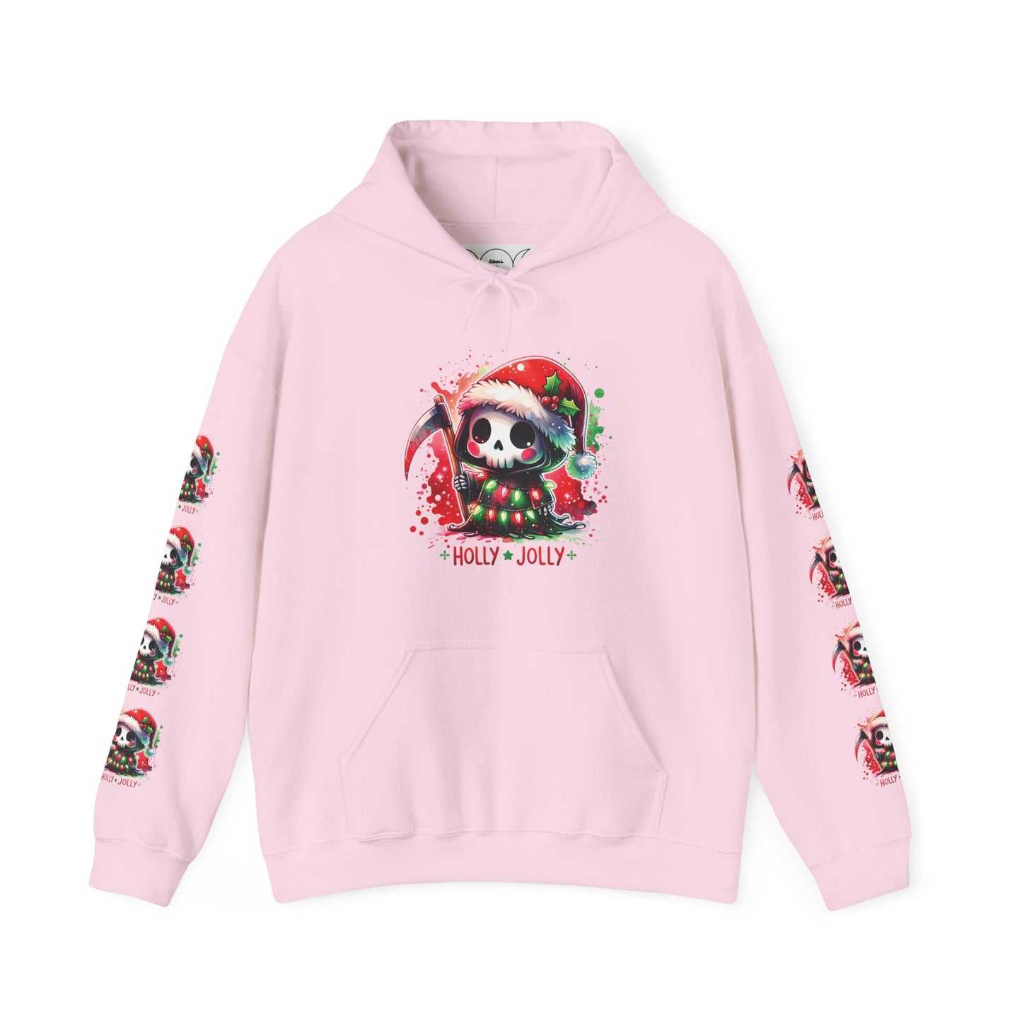 Holly jolly, Unisex Heavy Blend™ Hooded Sweatshirt (no side arm design)