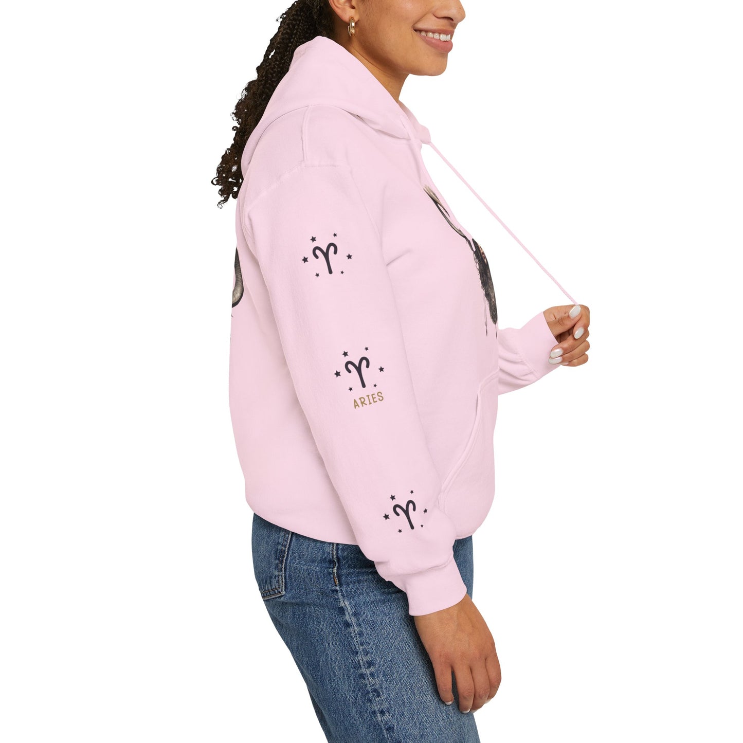 Aries,  Unisex Heavy Blend™ Hooded Sweatshirt (no side arm design)