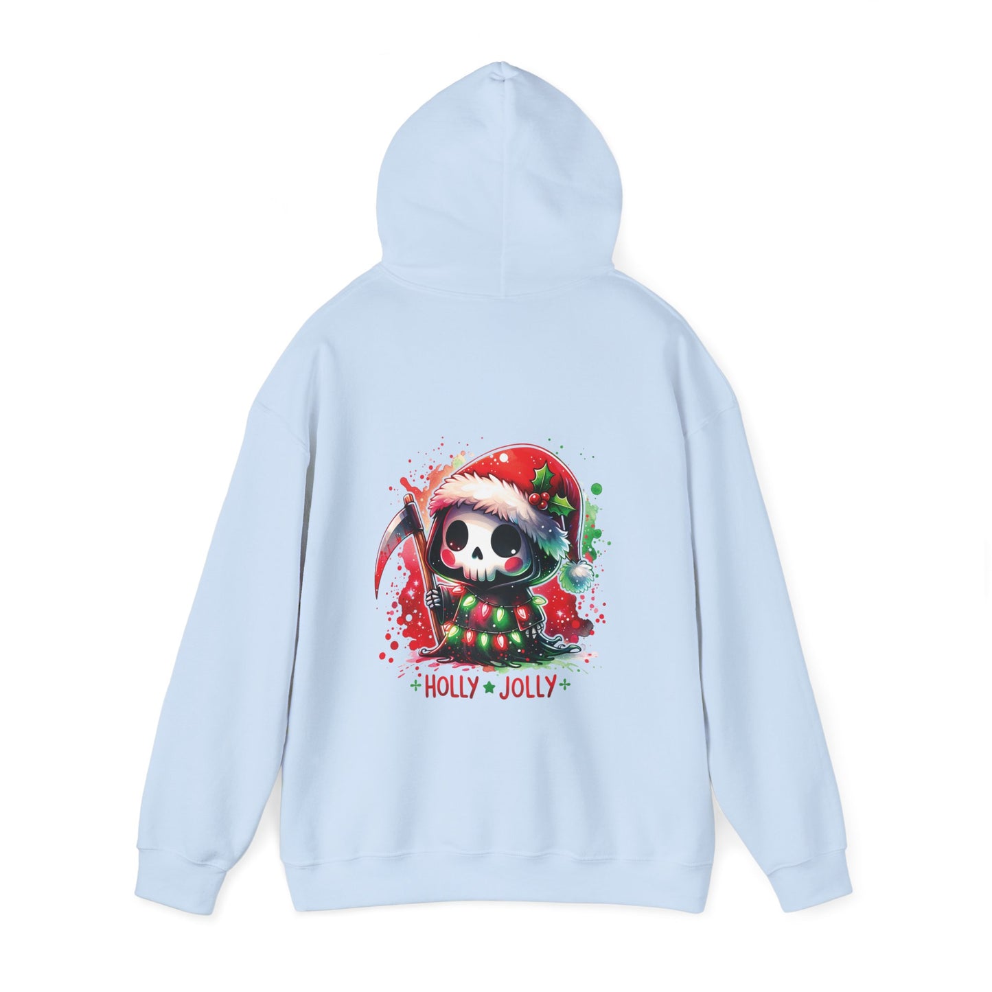 Holly jolly, Unisex Heavy Blend™ Hooded Sweatshirt (no side arm design)