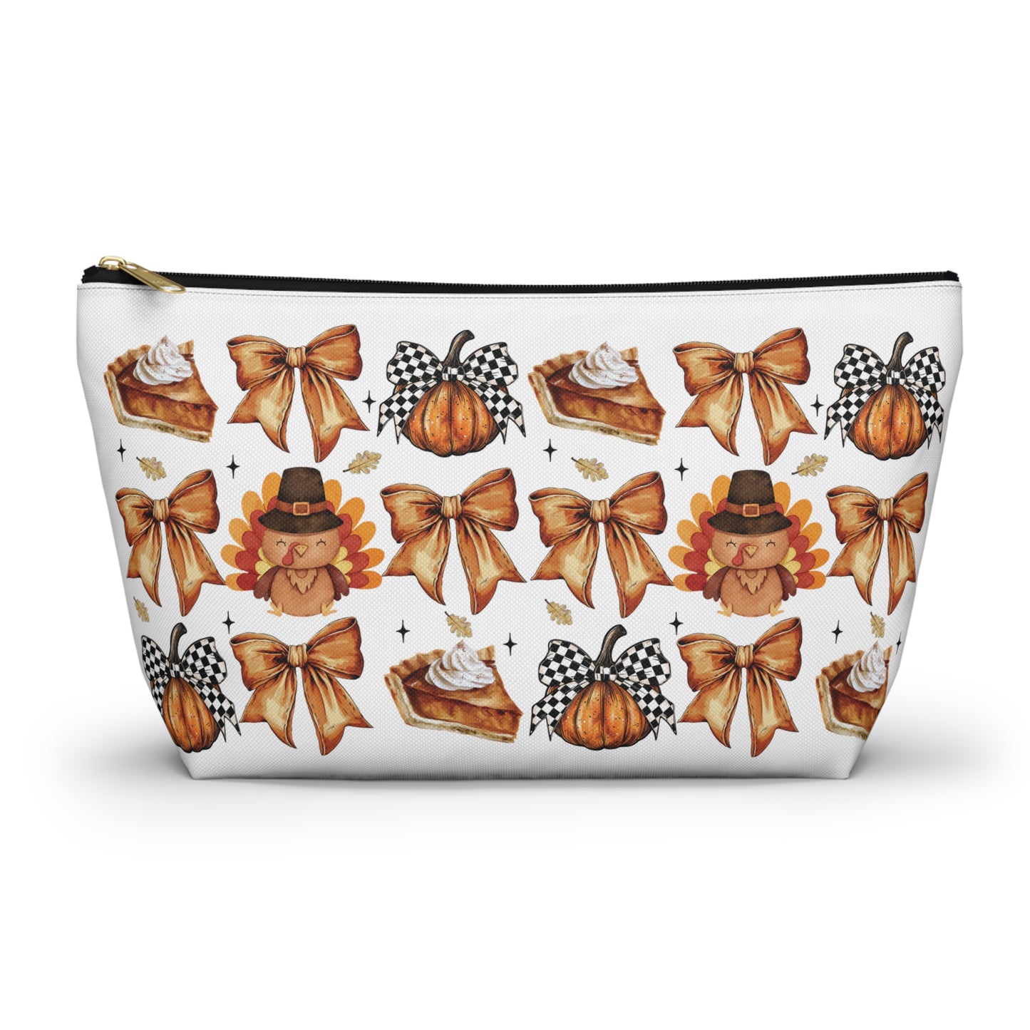 Thanksgiving and bows,  Accessory Pouch w T-bottoms