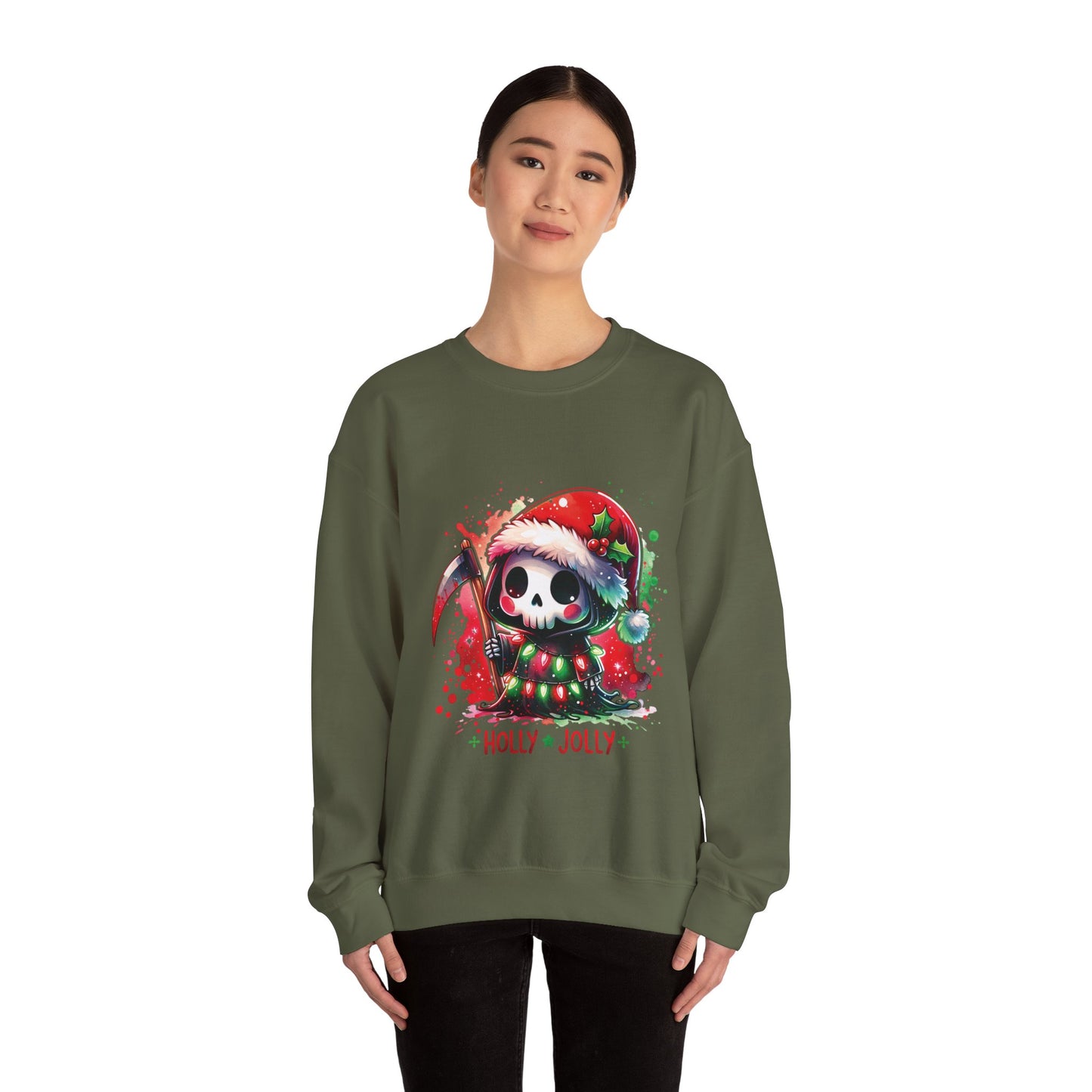 Holly jolly, ™ Crewneck Sweatshirt ( no sleeve design )