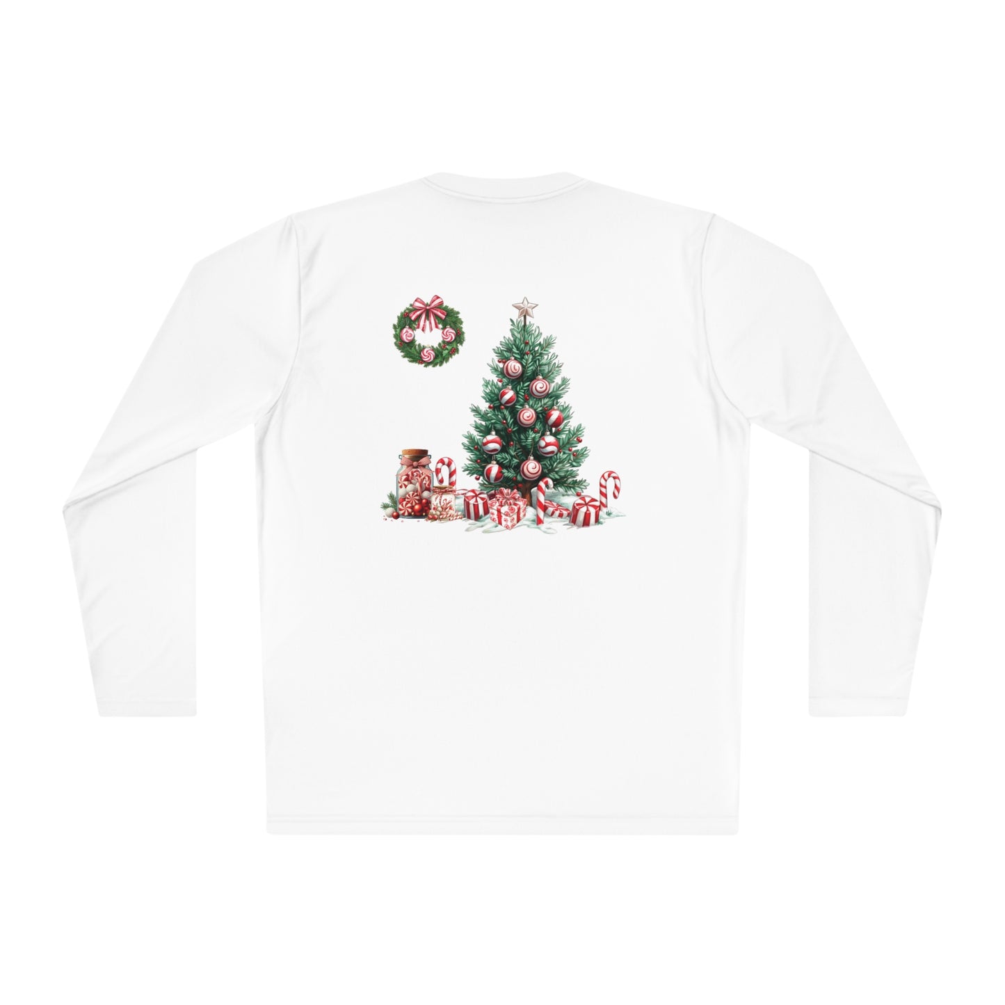 Peppermint Christmas,  Unisex Lightweight Long Sleeve Tee