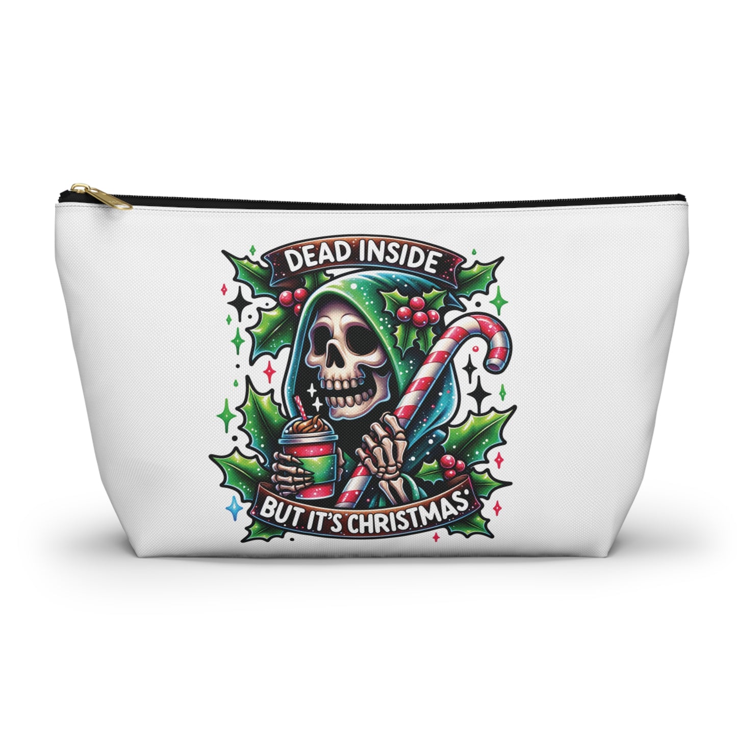 Dead inside but it’s Christmas,  Accessory Pouch w T-bottoms