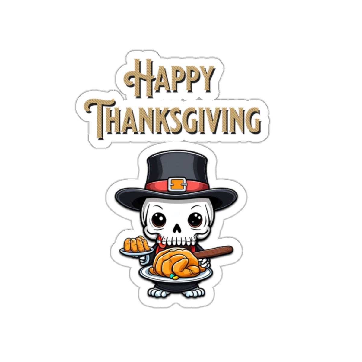 Happy thanksgiving, Kiss-Cut Stickers