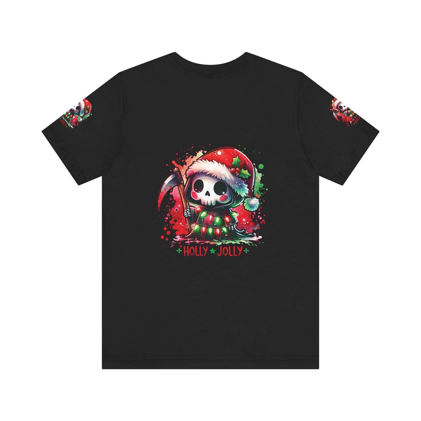 Copy of Holly jolly , Unisex Jersey Short Sleeve Tee ( sleeve design)