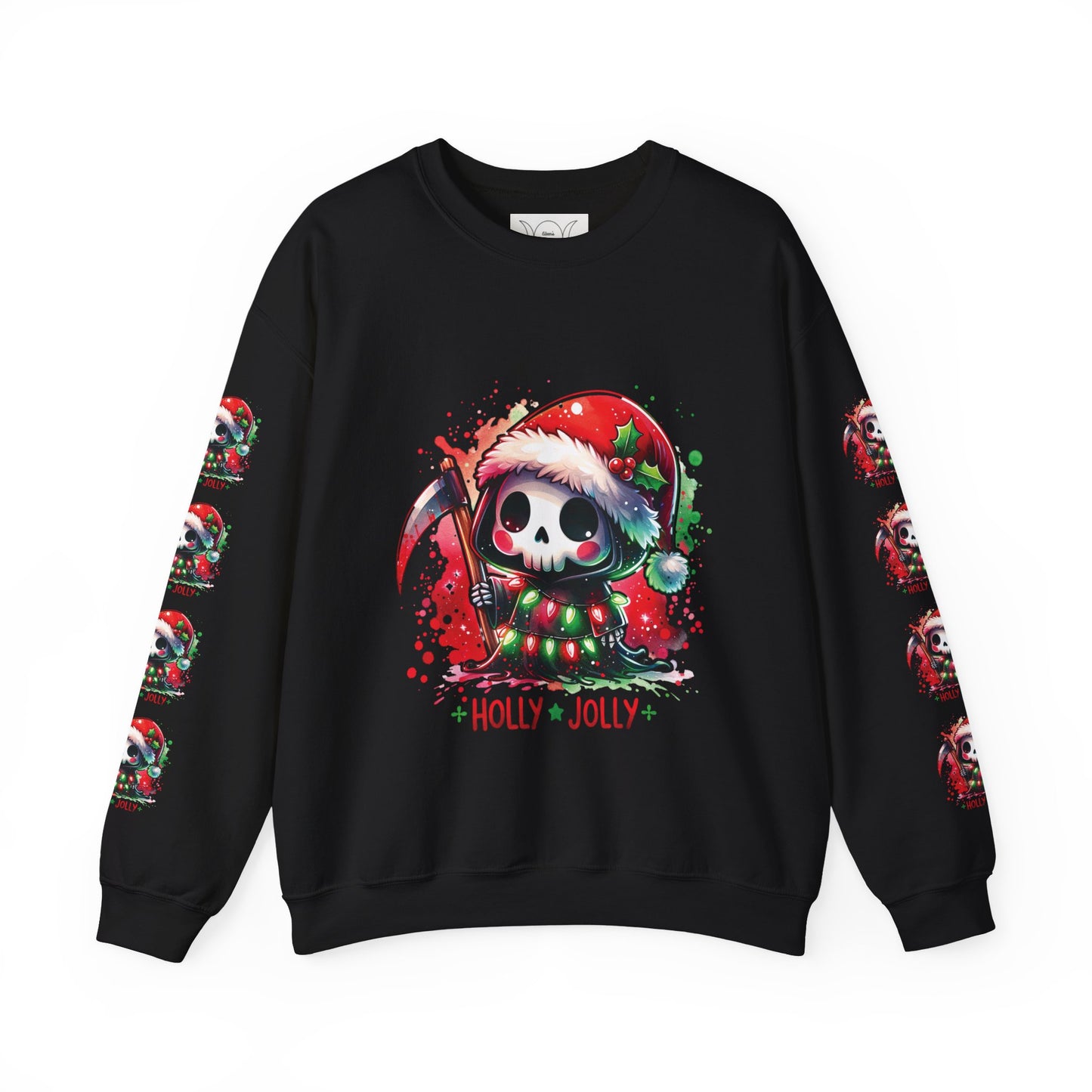 Holly jolly, ™ Crewneck Sweatshirt ( sleeve design )