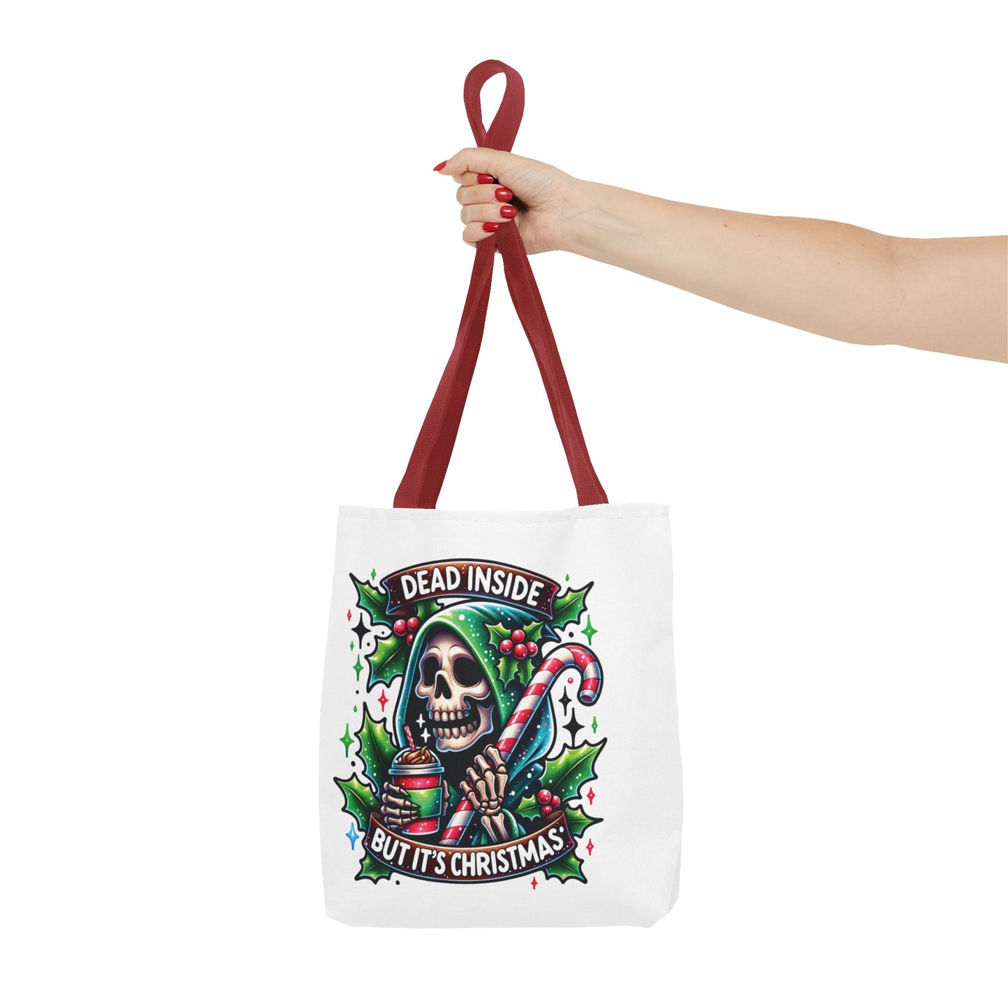 Dead inside but it’s Christmas, Tote Bag (AOP)