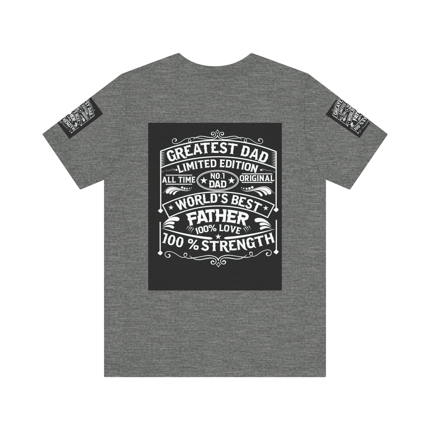 Greatest dad,  Unisex Jersey Short Sleeve Tee (Sleeve design)