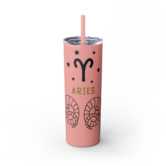 Aries, Skinny Tumbler with Straw, 20oz