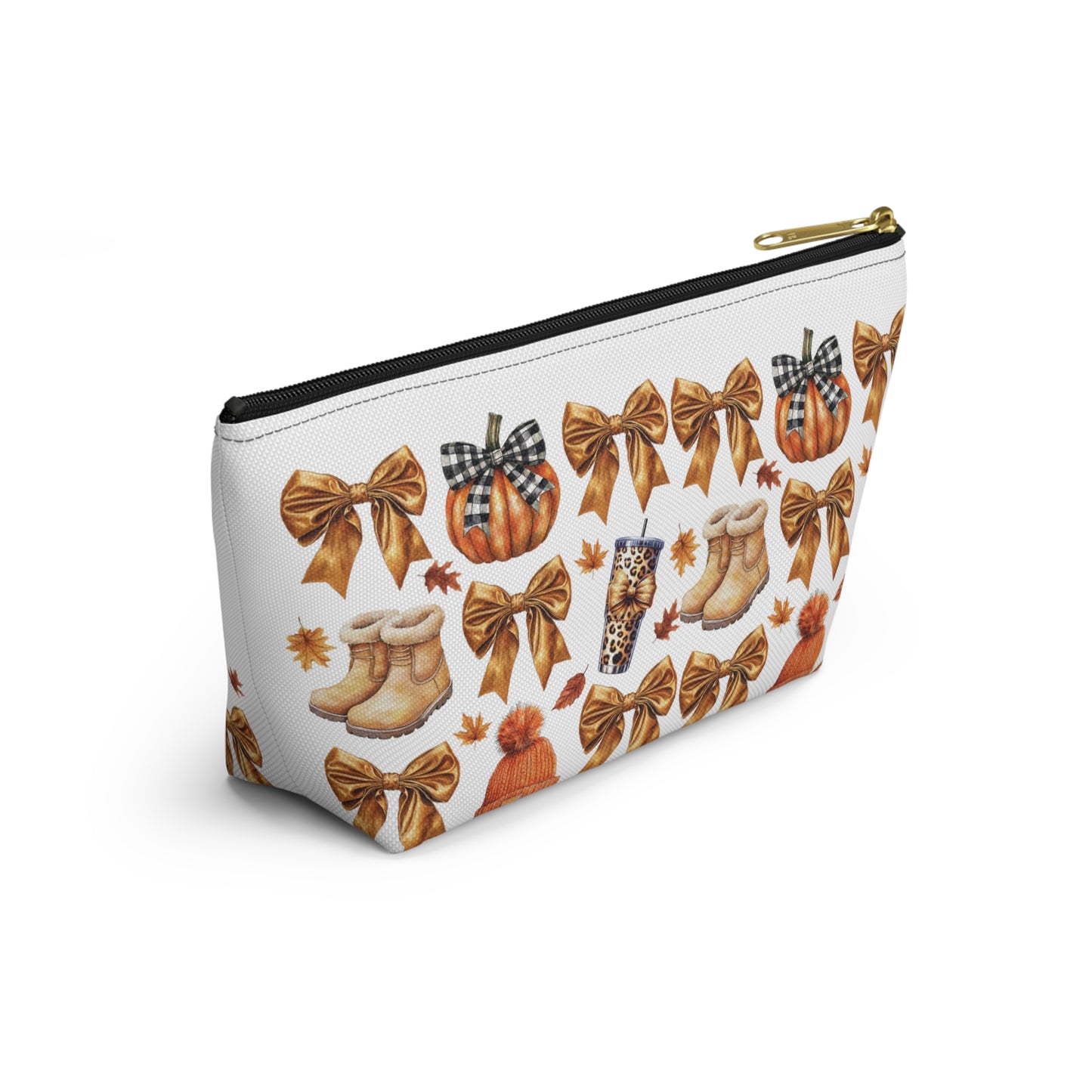 Fall and bows,  Accessory Pouch w T-bottoms