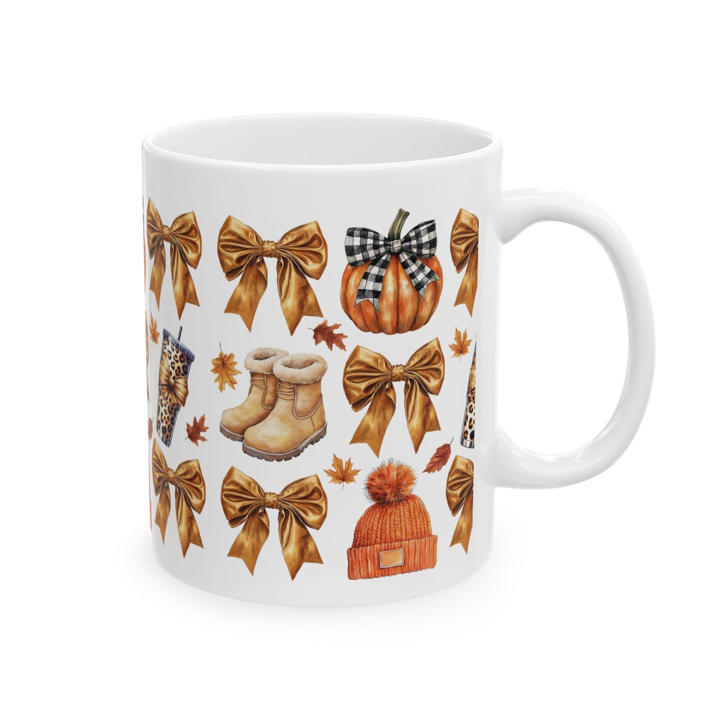 Fall and bows, Ceramic Mug 11oz & 15 oz