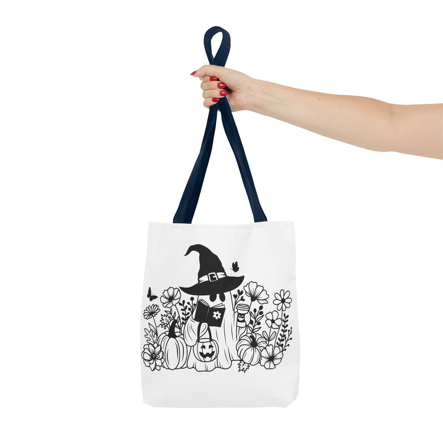 Cozy boo reading, Tote Bag (AOP)