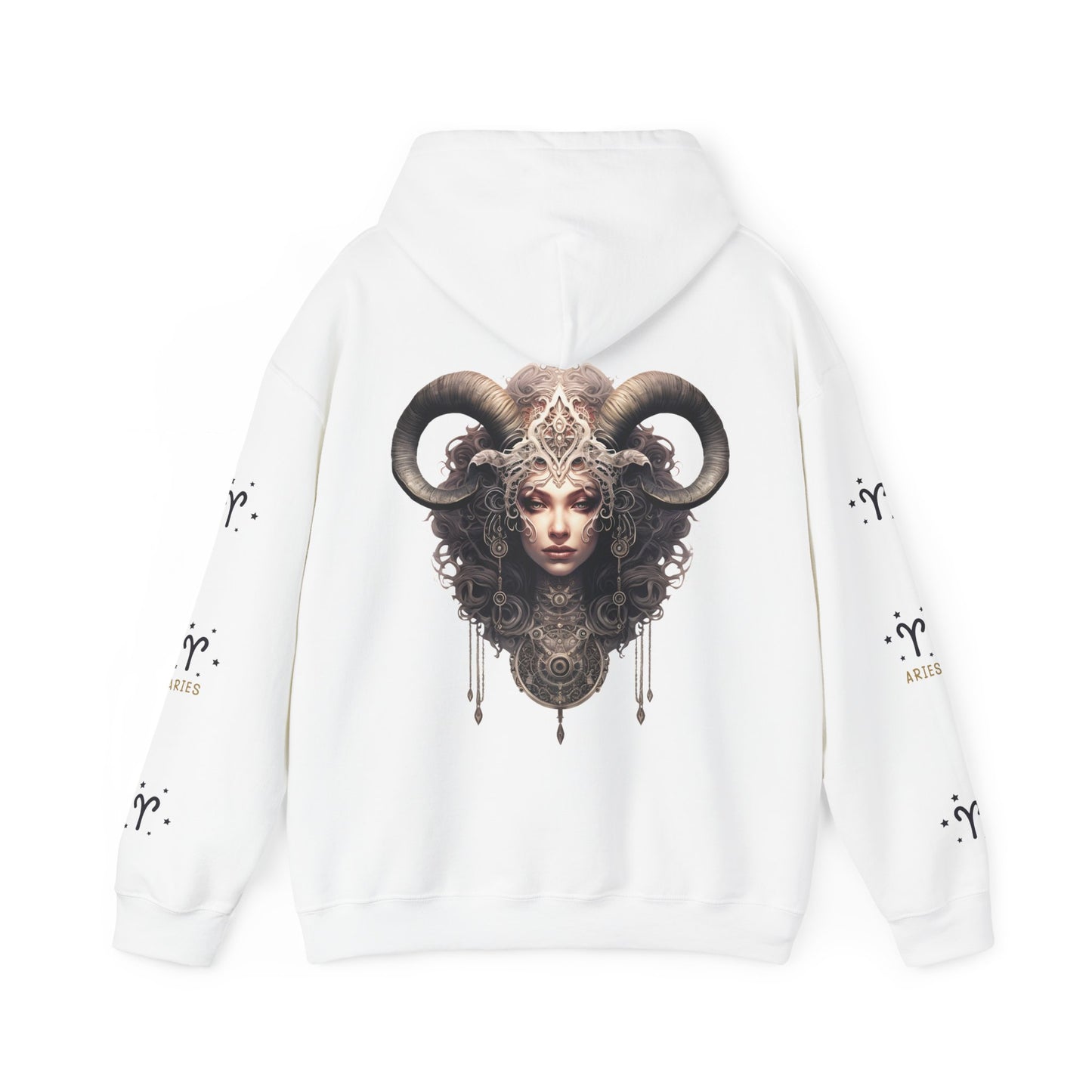 Aries,  Unisex Heavy Blend™ Hooded Sweatshirt (no side arm design)