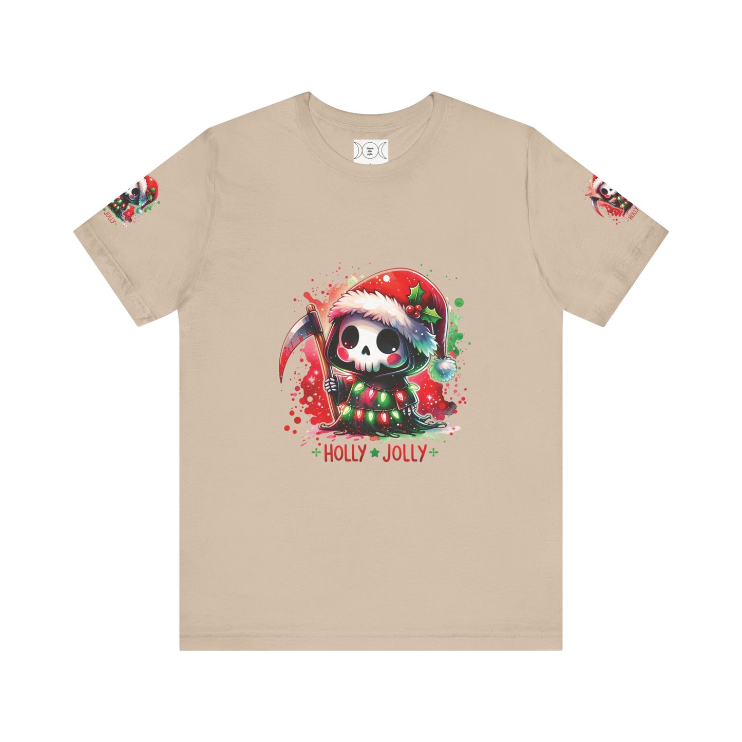 Copy of Holly jolly , Unisex Jersey Short Sleeve Tee ( sleeve design)