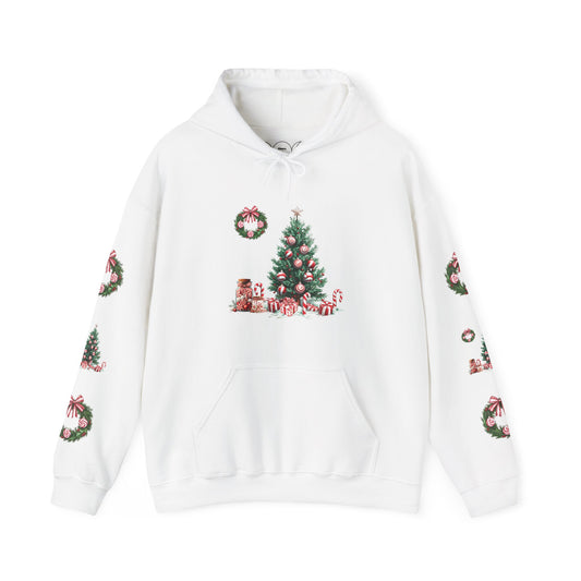 Peppermint Christmas,  Unisex Heavy Blend™ Hooded Sweatshirt (no side arm design)