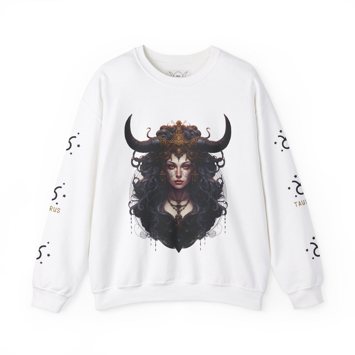 Taurus , ™ Crewneck Sweatshirt (Sleeve design )