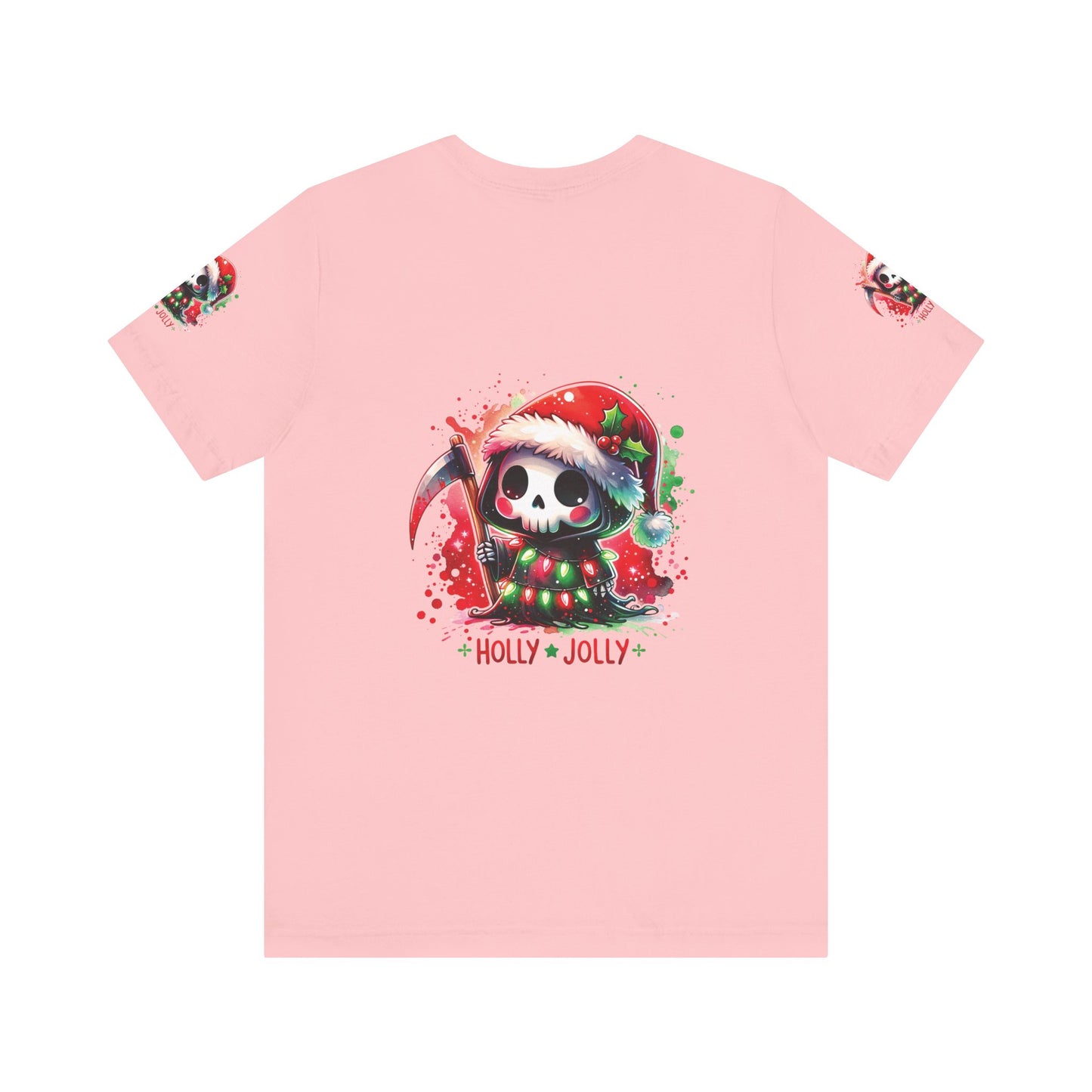 Copy of Holly jolly , Unisex Jersey Short Sleeve Tee ( sleeve design)