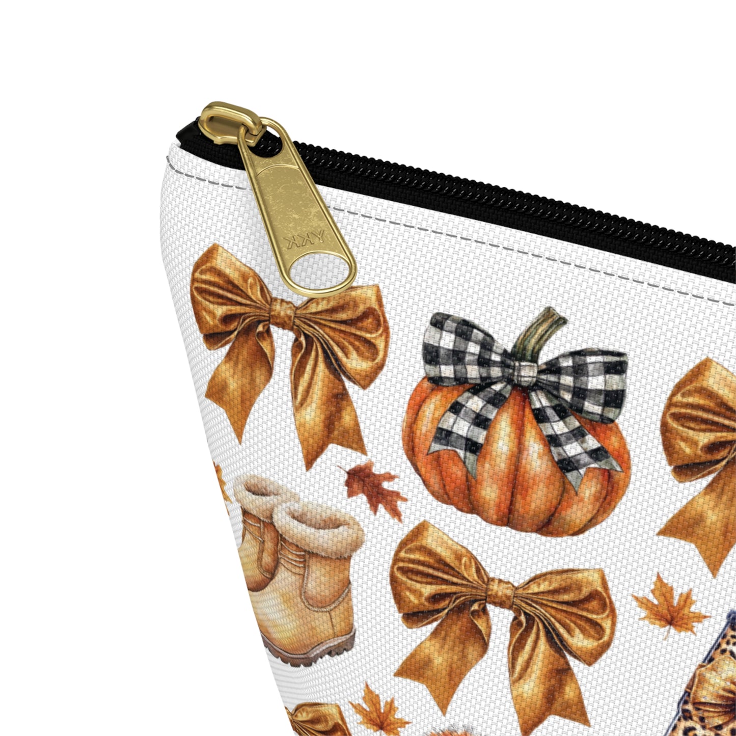 Fall and bows,  Accessory Pouch w T-bottoms