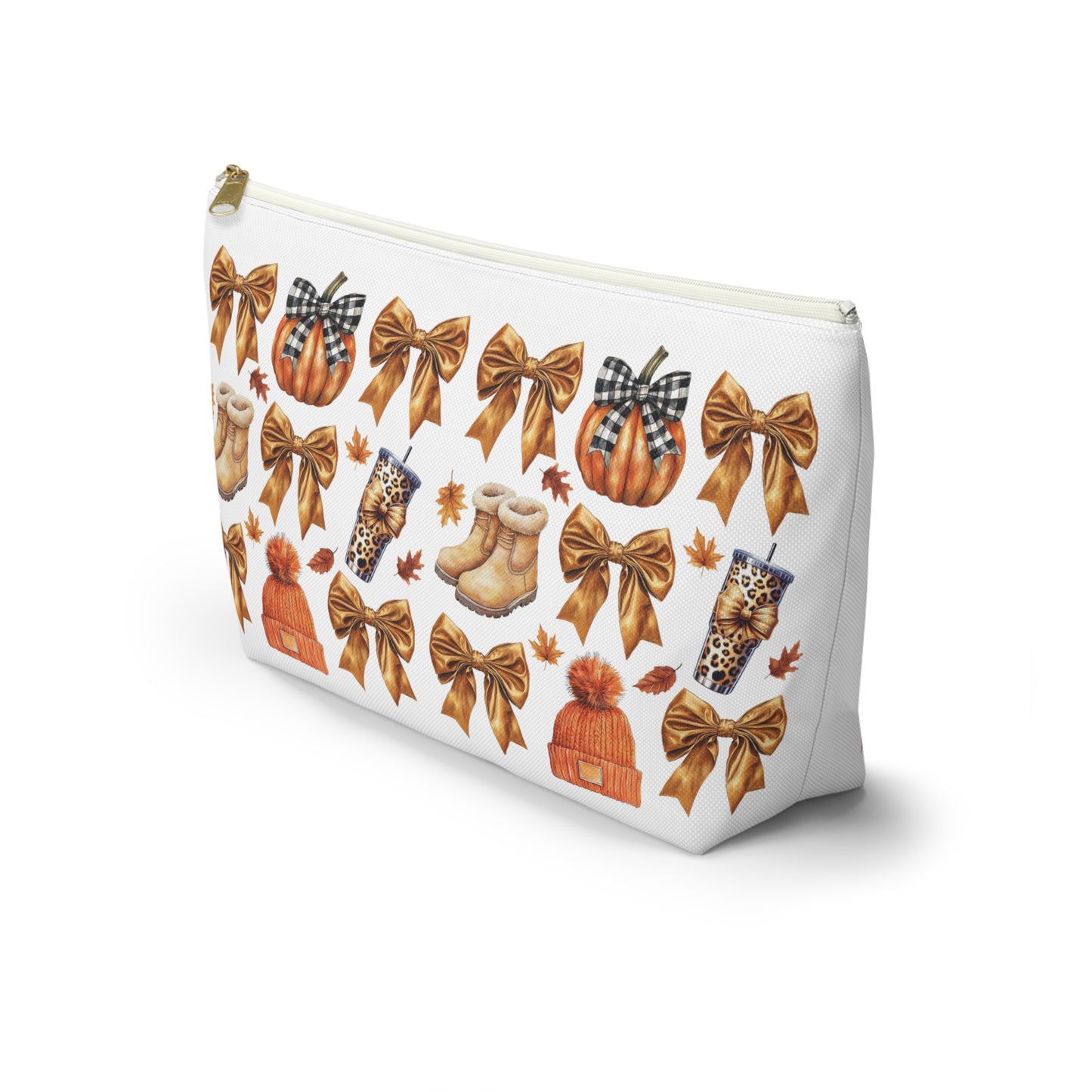 Fall and bows,  Accessory Pouch w T-bottoms